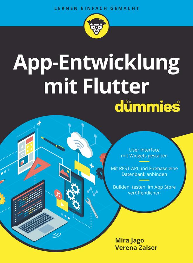 Vorderes Coverbild App-Entwicklung mit Flutter für Dummies