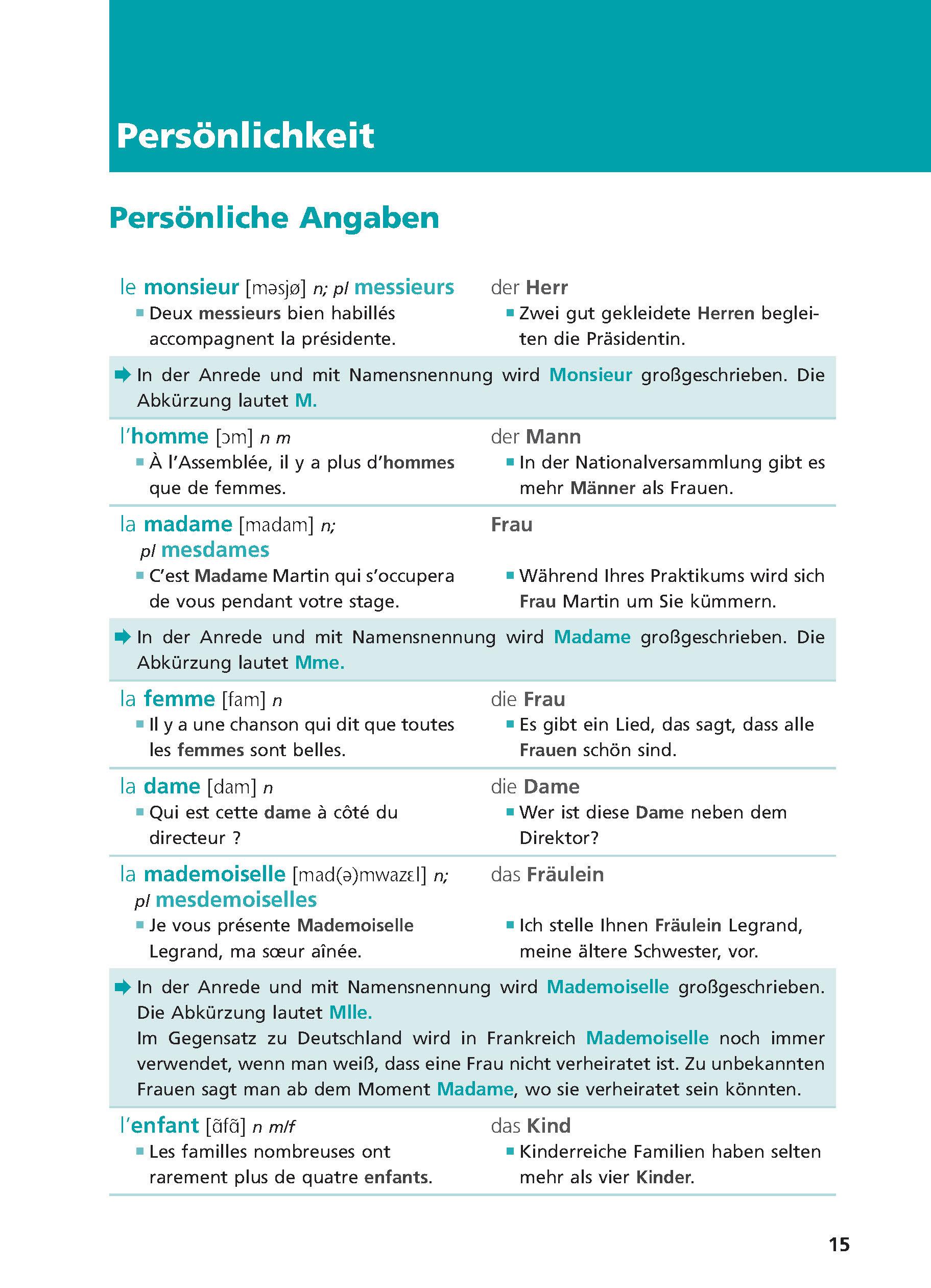 Beispielinhalt (Bild) Langenscheidt Französisch - alles drin!