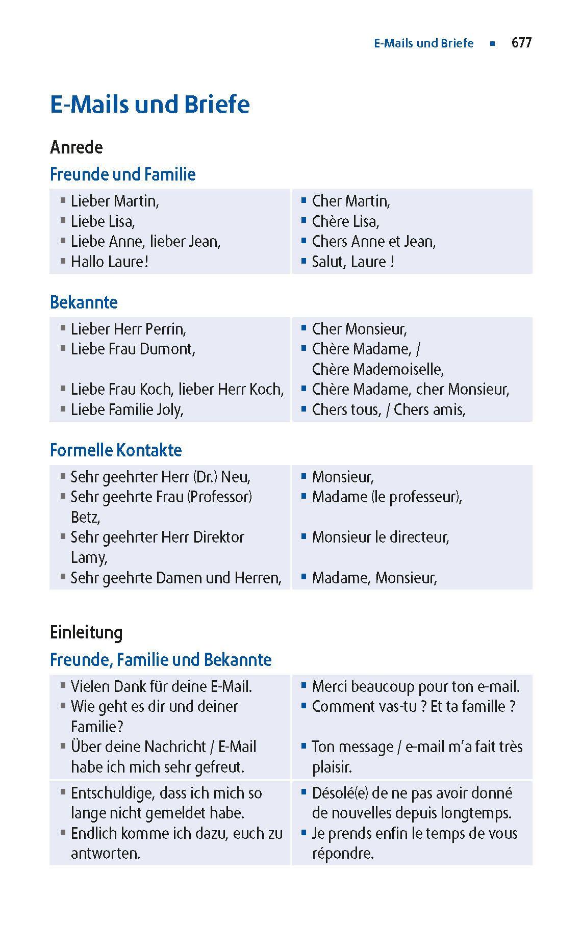 Beispielinhalt (Bild) Langenscheidt Praktisches Wörterbuch Französisch