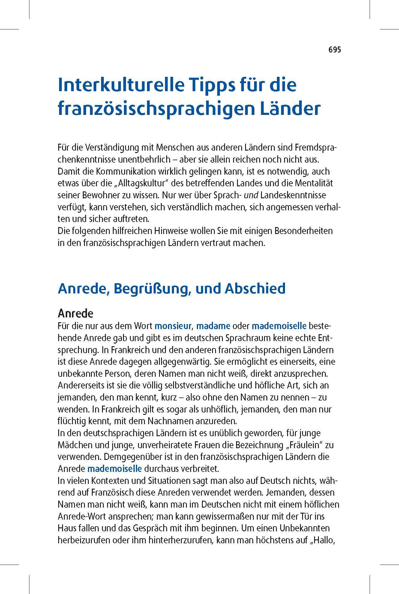 Beispielinhalt (Bild) Langenscheidt Praktisches Wörterbuch Französisch