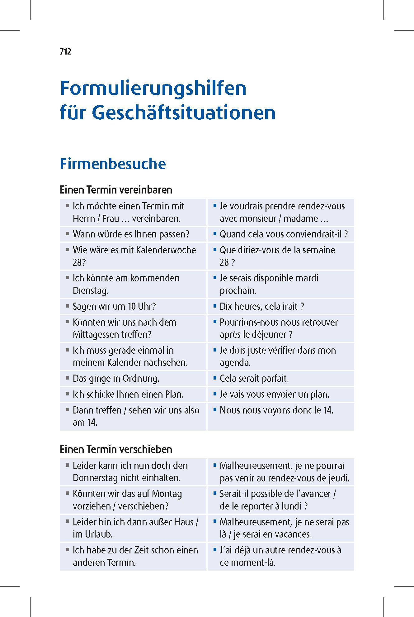Beispielinhalt (Bild) Langenscheidt Praktisches Wörterbuch Französisch