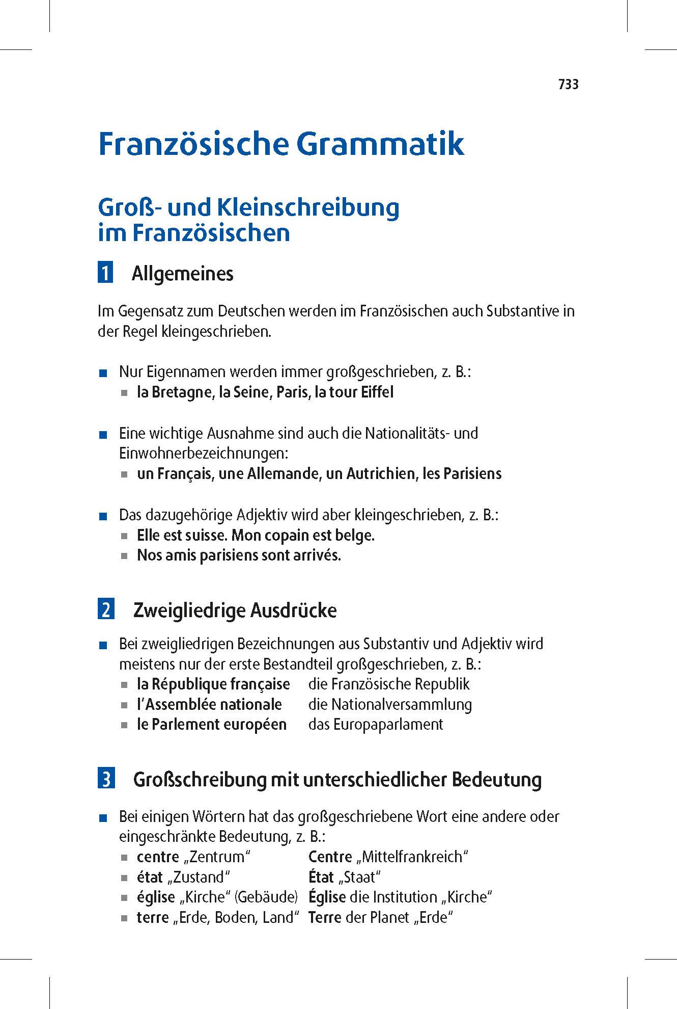 Beispielinhalt (Bild) Langenscheidt Praktisches Wörterbuch Französisch