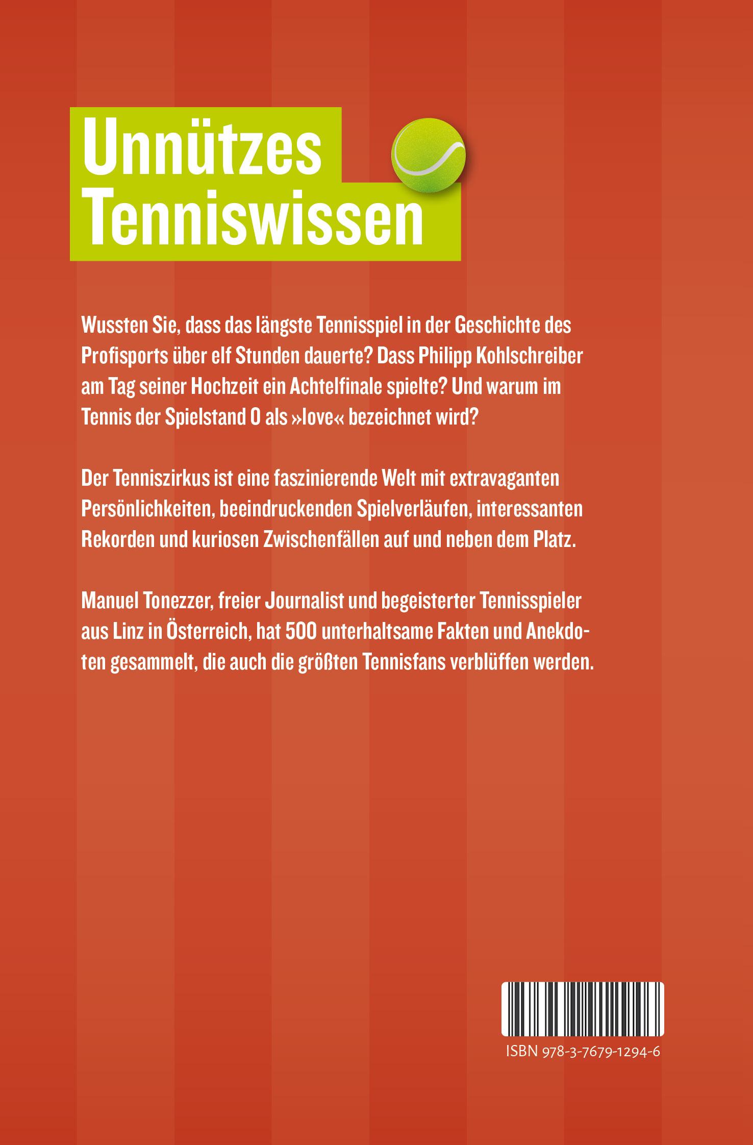 Rückseitencover Unnützes Tenniswissen