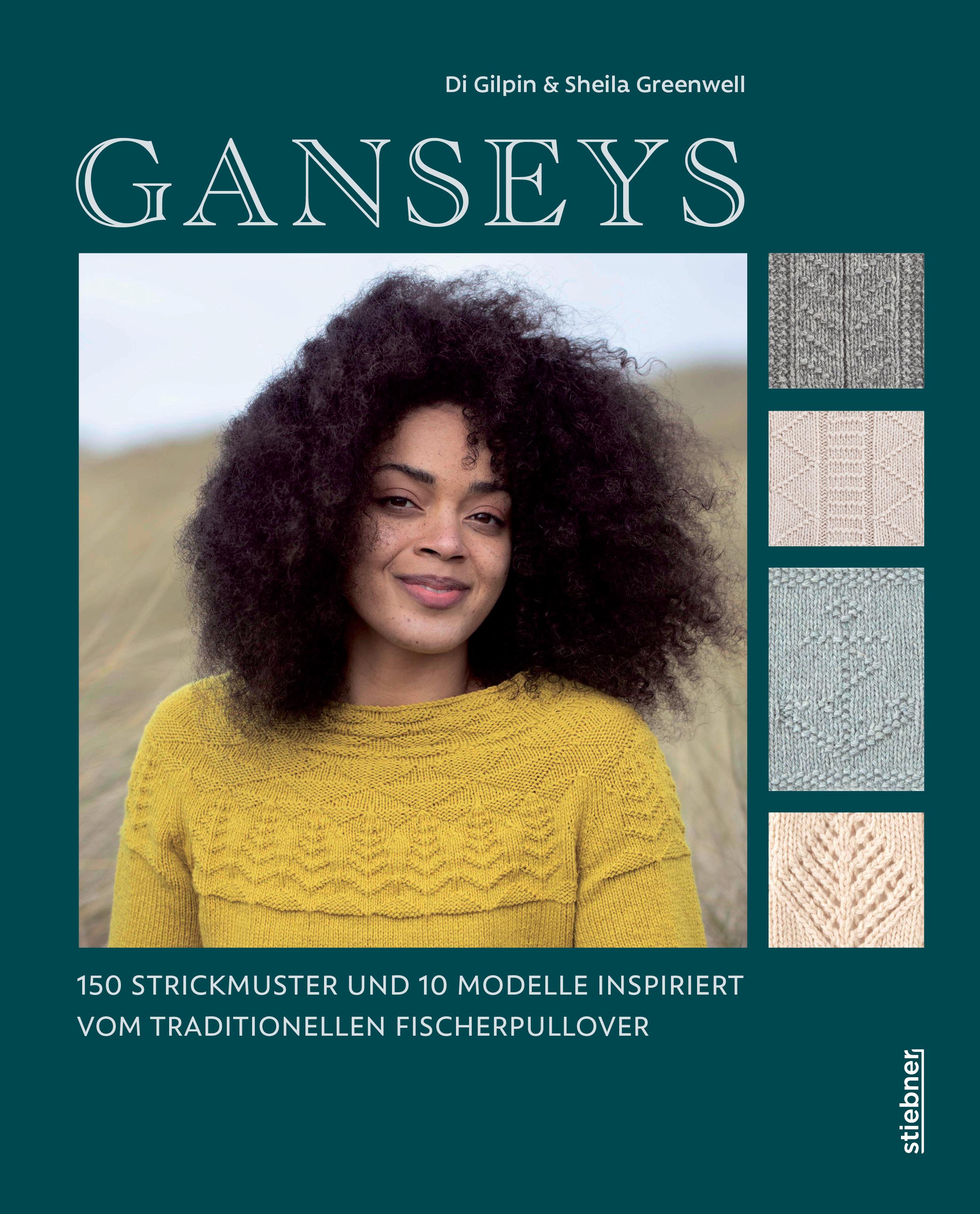 Vorderes Coverbild Ganseys. 150 Strickmuster und 10 Modelle inspiriert vom traditionellen Fischerpullover