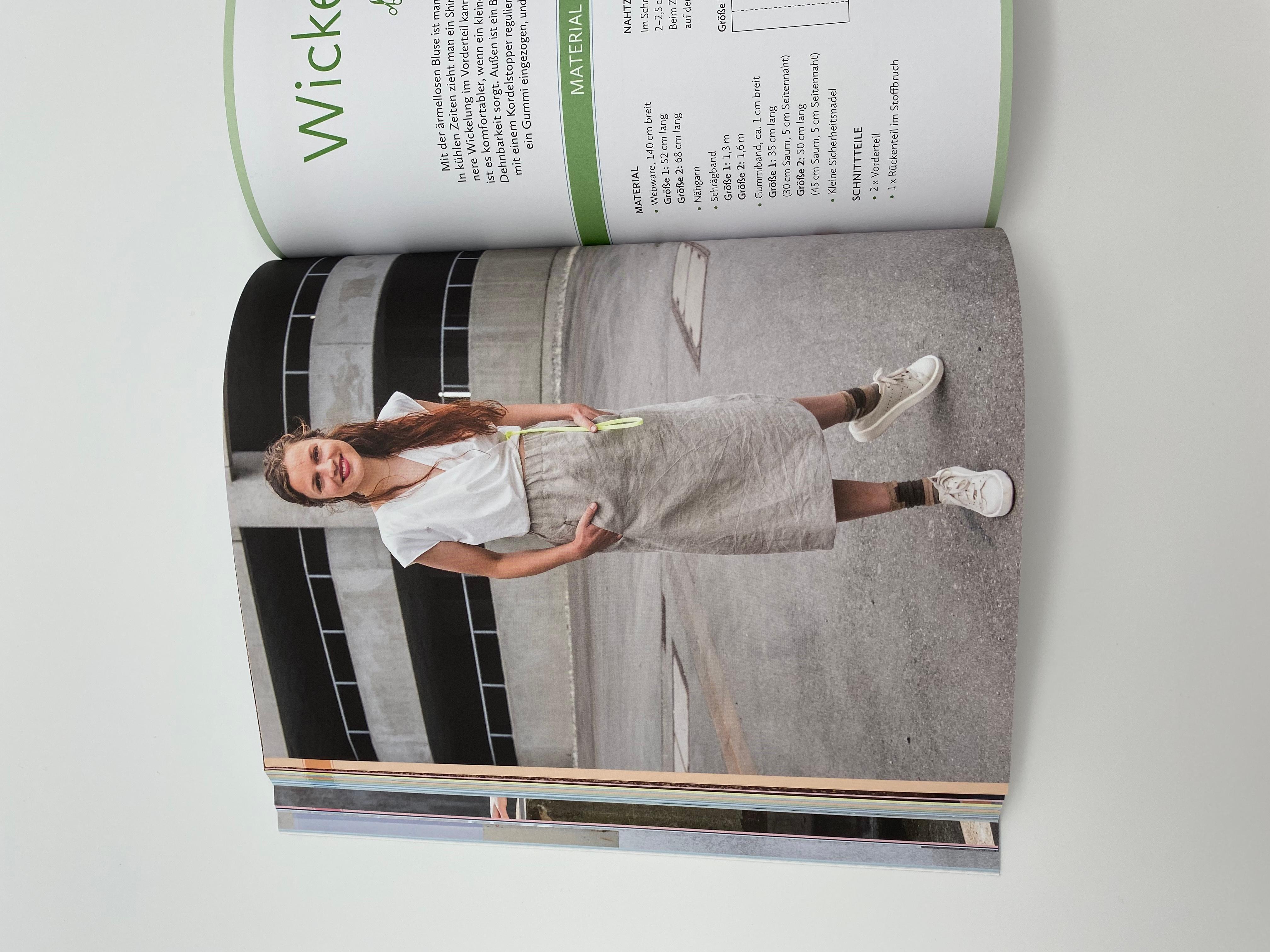 Beispielinhalt (Bild) Zero Waste Nähen. 25 Schnittmuster - Zuschnitt ohne Stoffreste