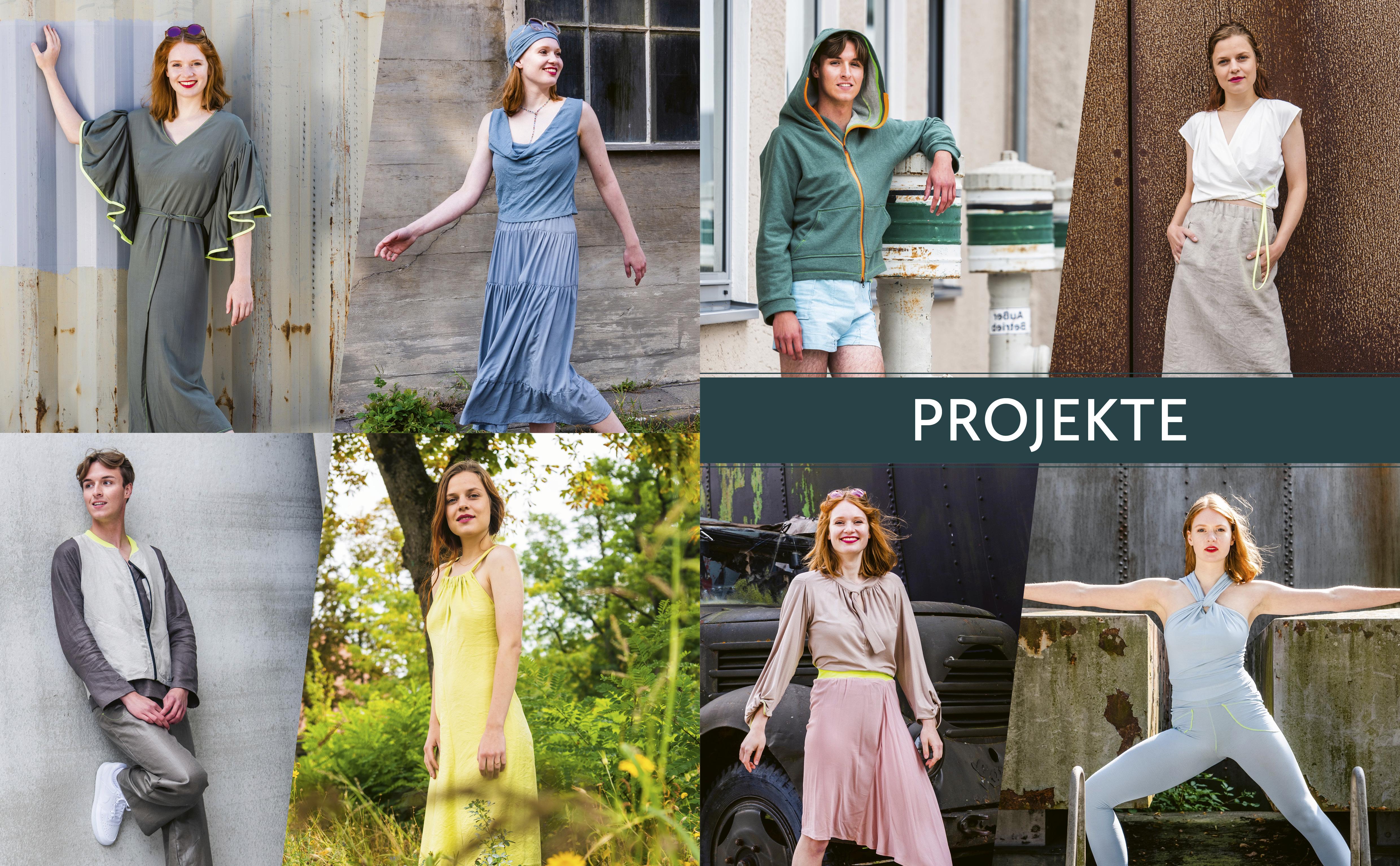 Beispielinhalt (Bild) Zero Waste Nähen. 25 Schnittmuster - Zuschnitt ohne Stoffreste