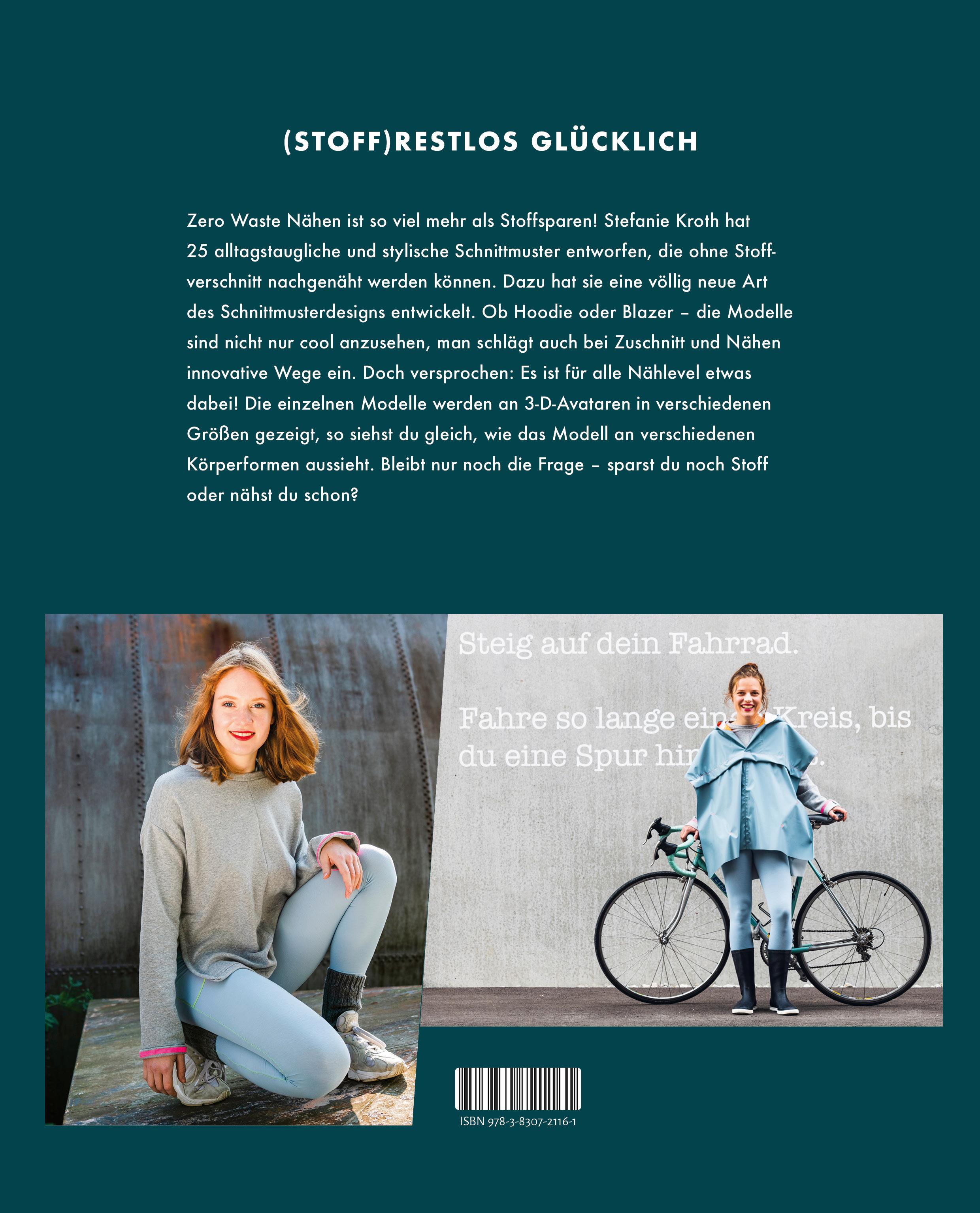 Rückseitencover Zero Waste Nähen. 25 Schnittmuster - Zuschnitt ohne Stoffreste