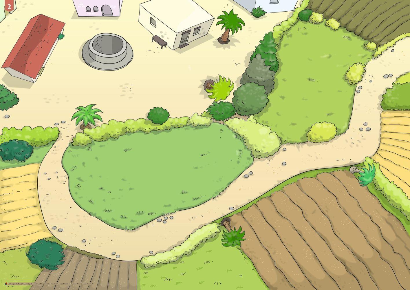 Beispielinhalt (Bild) Fix und fertige Bodenbilder zu Bibelgeschichten