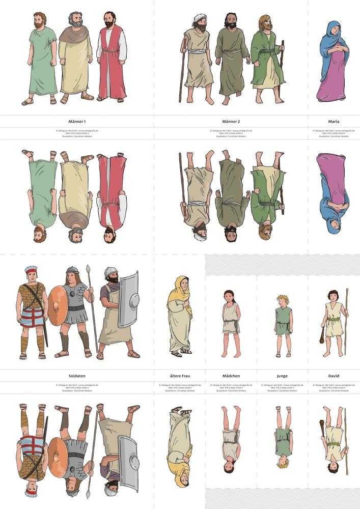 Beispielinhalt (Bild) Fix und fertige Bodenbilder zu Bibelgeschichten