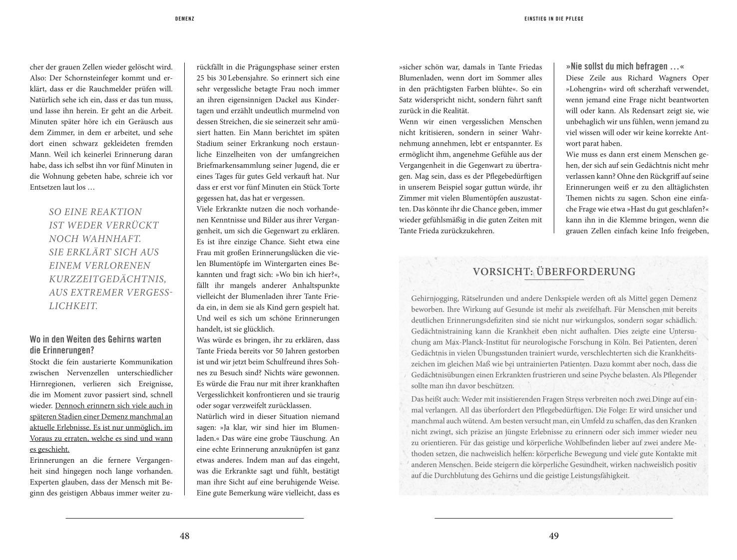 Beispielinhalt (Bild) Demenz - gelassen betreuen und pflegen