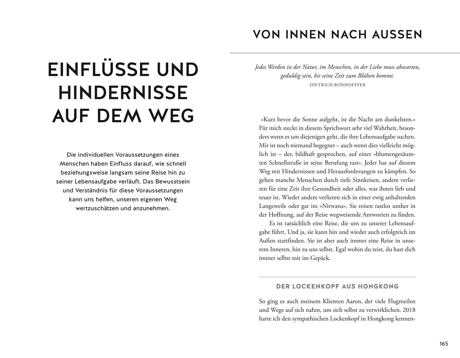 Beispielinhalt (Bild) Ich lese deine Lebensaufgabe