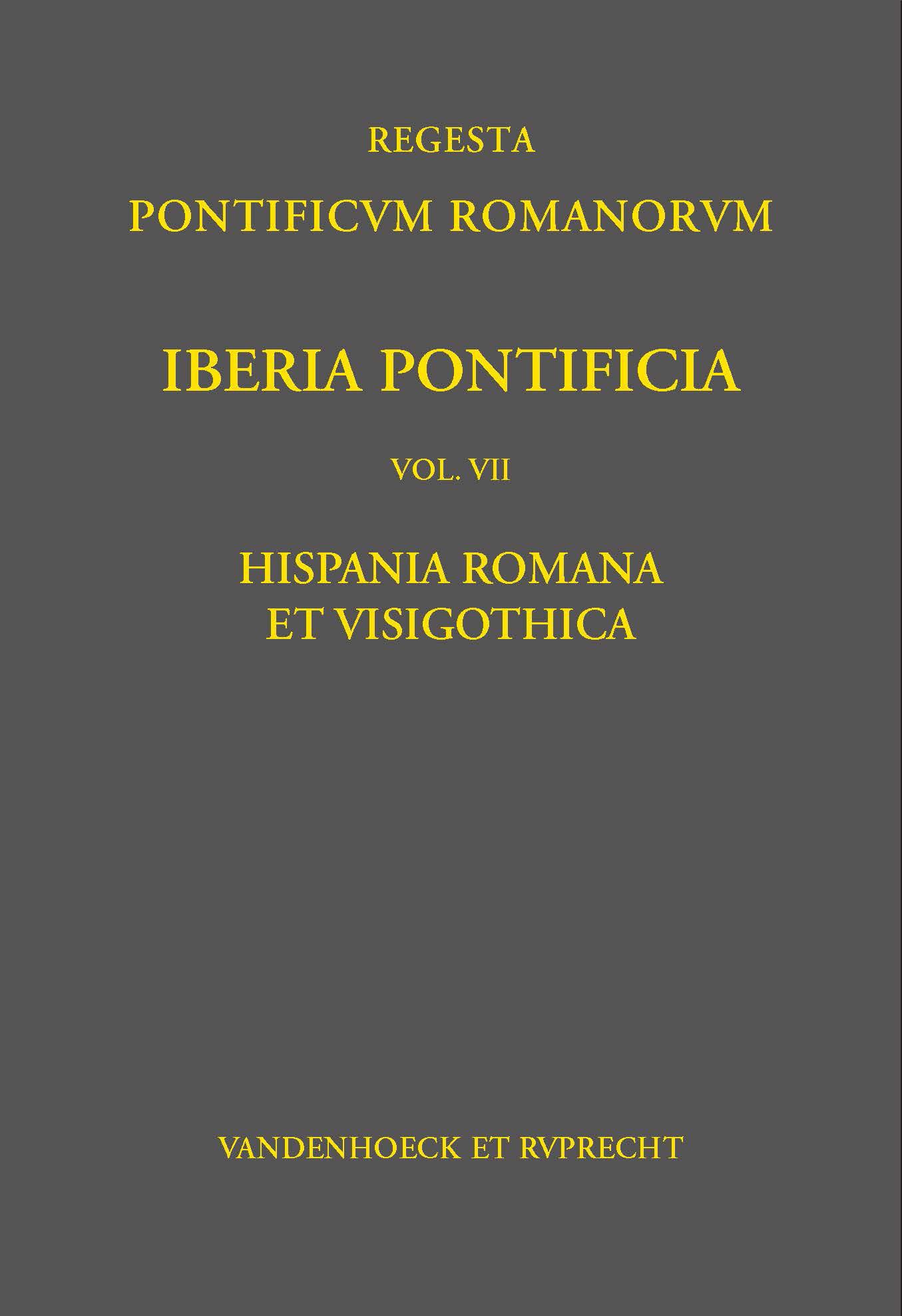 Vorderes Coverbild Iberia Pontificia. Vol. VII