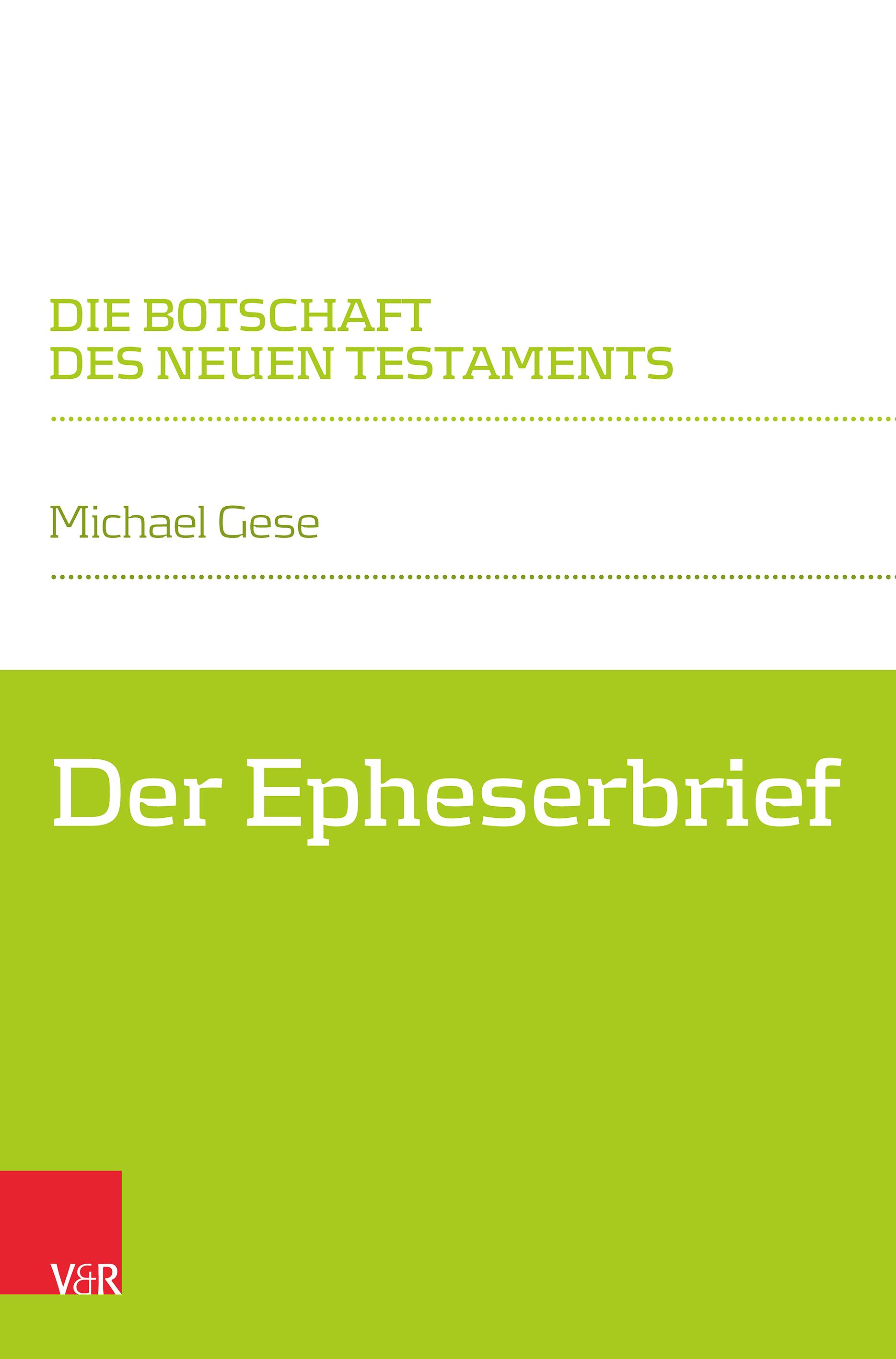 Vorderes Coverbild Der Epheserbrief