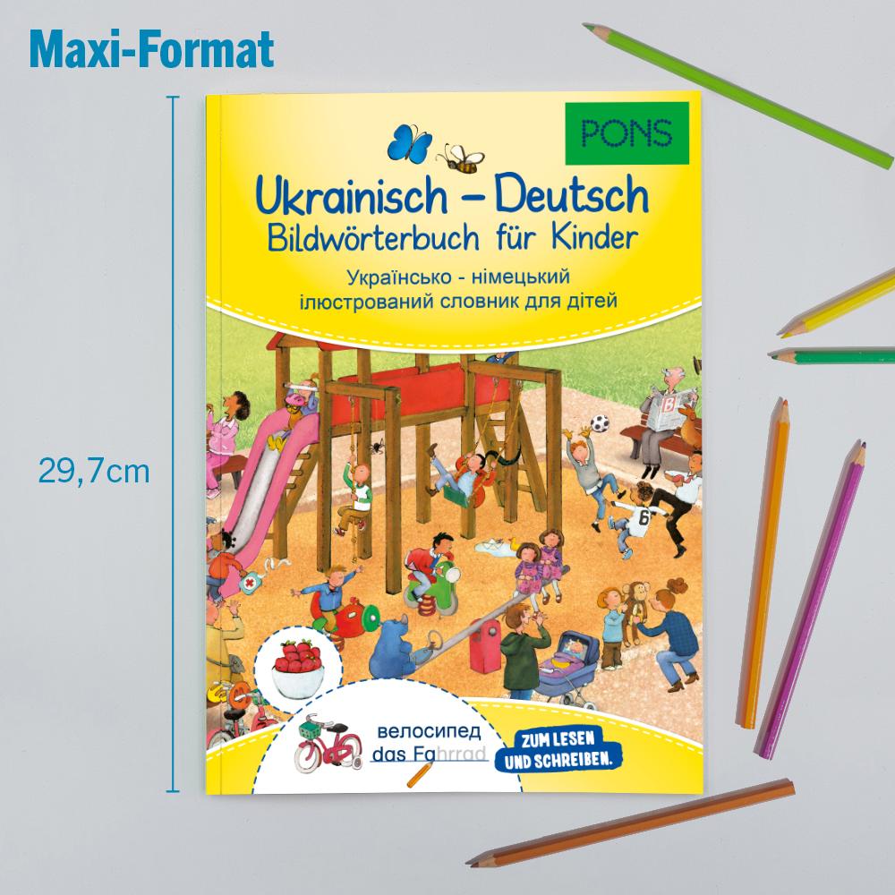Beispielinhalt (Bild) PONS Bildwörterbuch Ukrainisch - Deutsch für Kinder