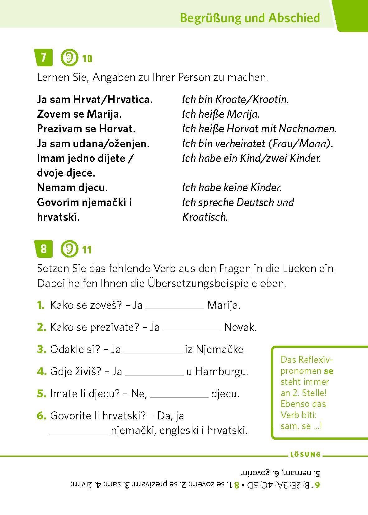 Beispielinhalt (Bild) PONS Pocket-Sprachkurs Kroatisch