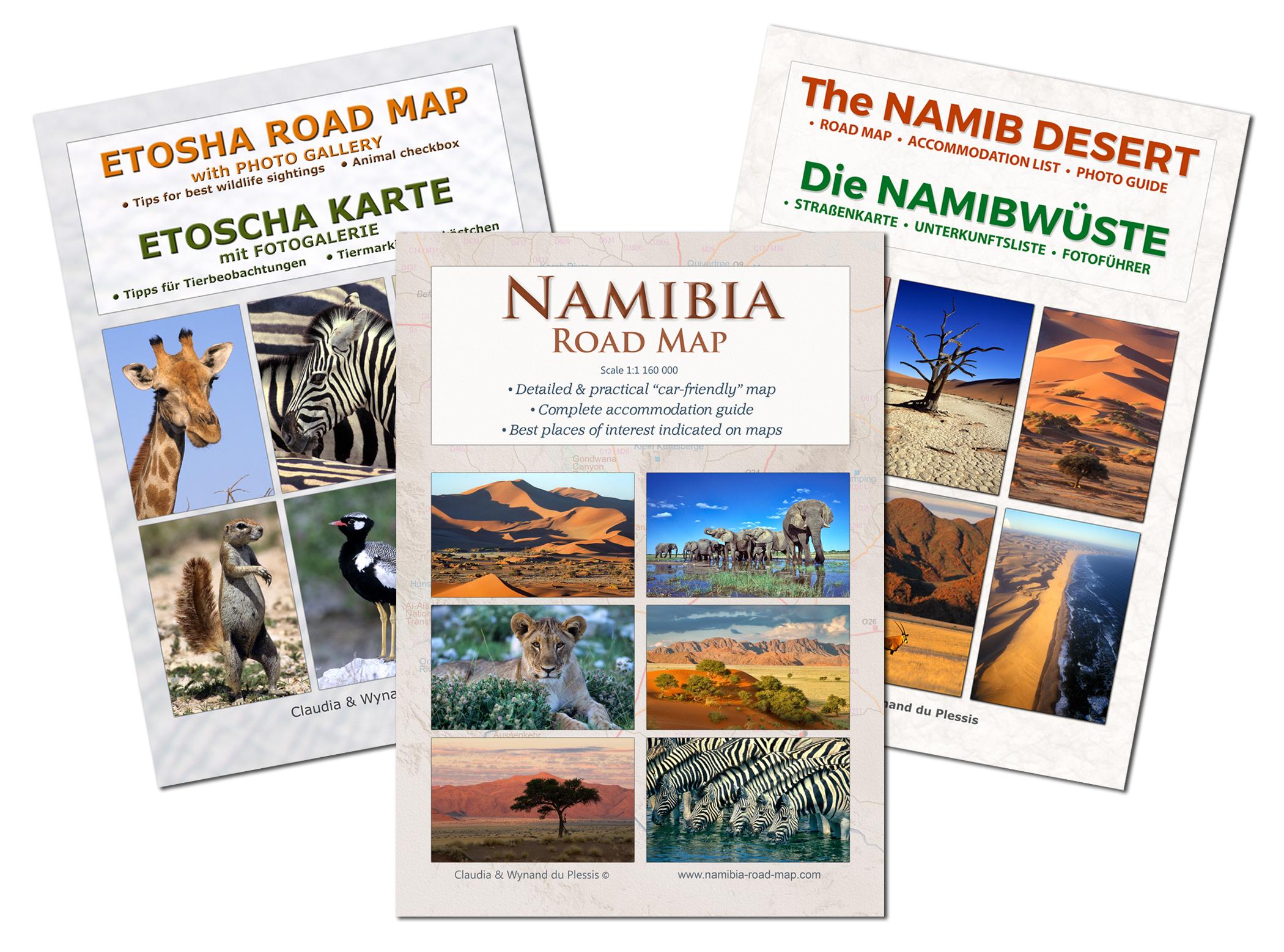 Vorderes Coverbild Das komplette Kartenset NAMIBIA (3-teilig)