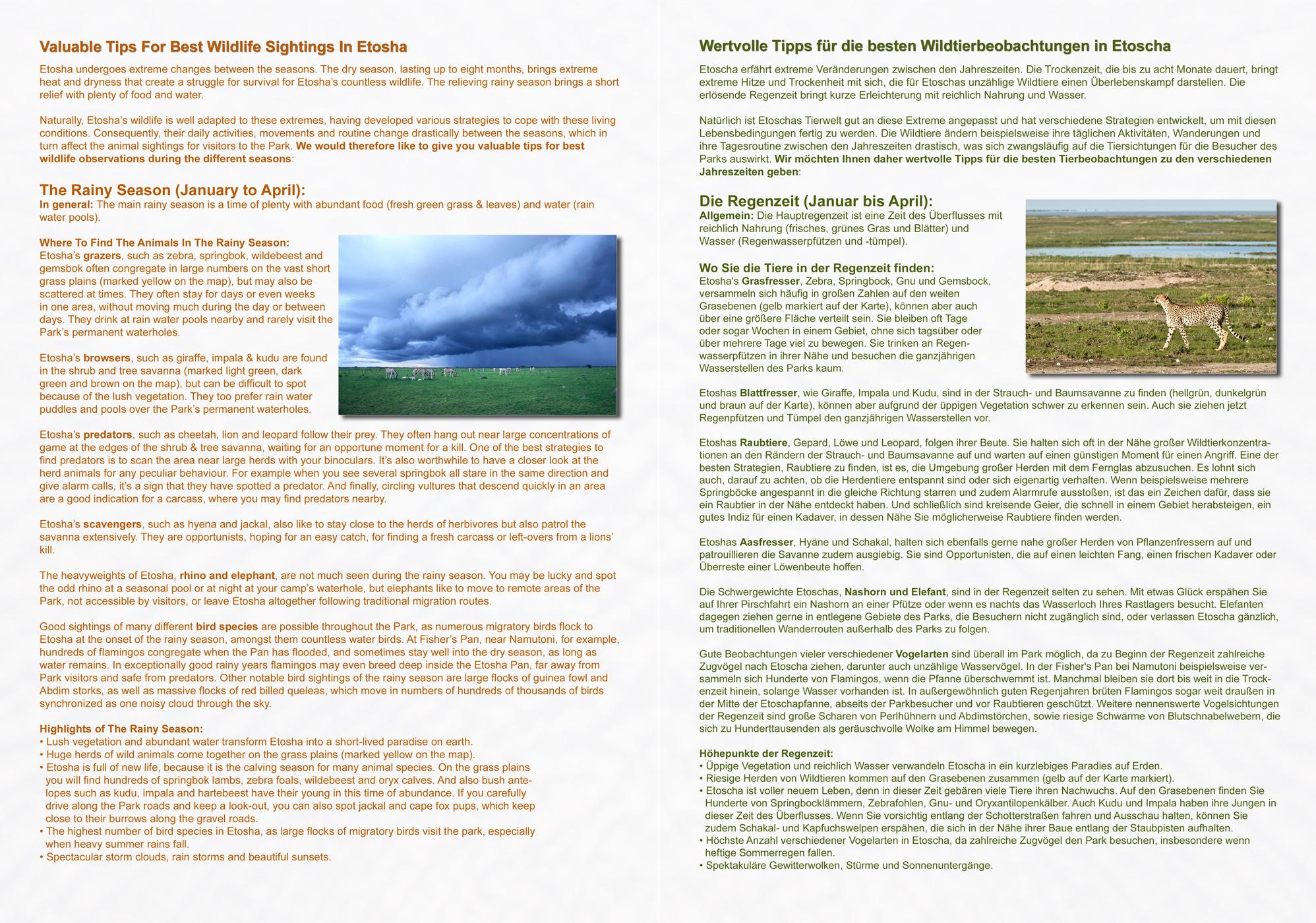 Beispielinhalt (Bild) Das komplette Kartenset NAMIBIA Plus (4-teilig)