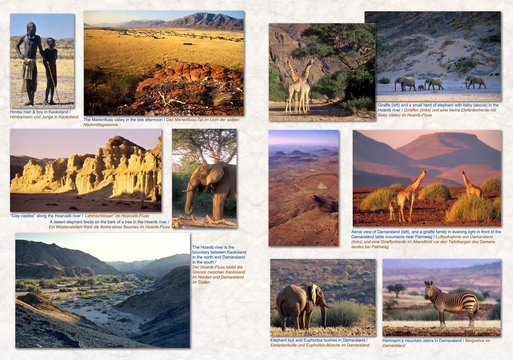 Beispielinhalt (Bild) Das komplette Kartenset NAMIBIA Plus (4-teilig)