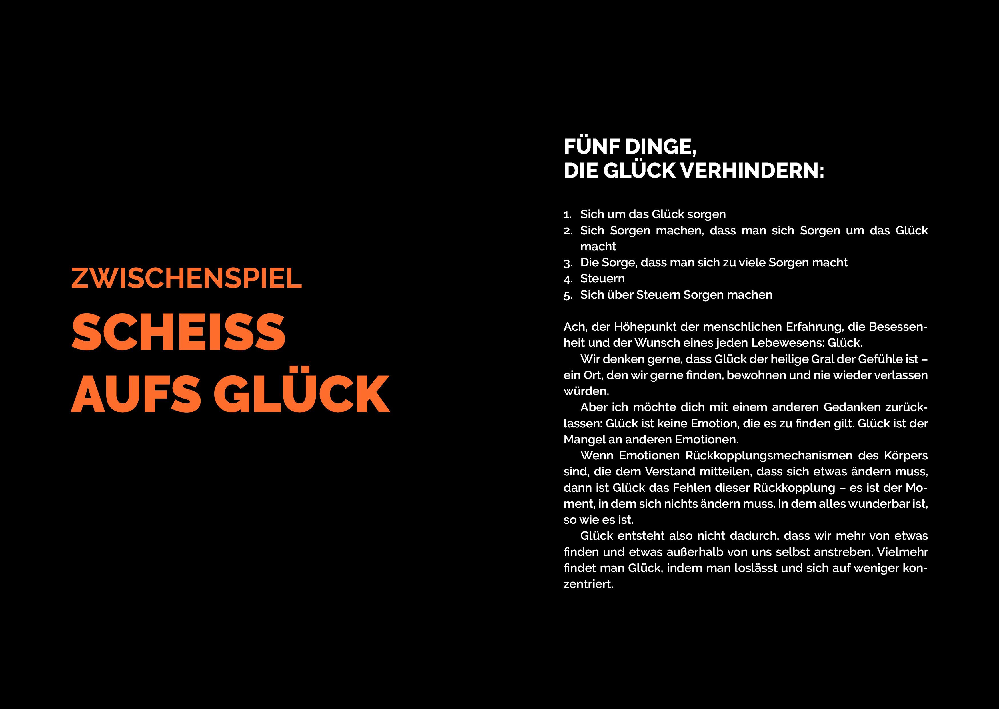 Beispielinhalt (Bild) Die subtile Kunst des Daraufscheißens: Das Journal