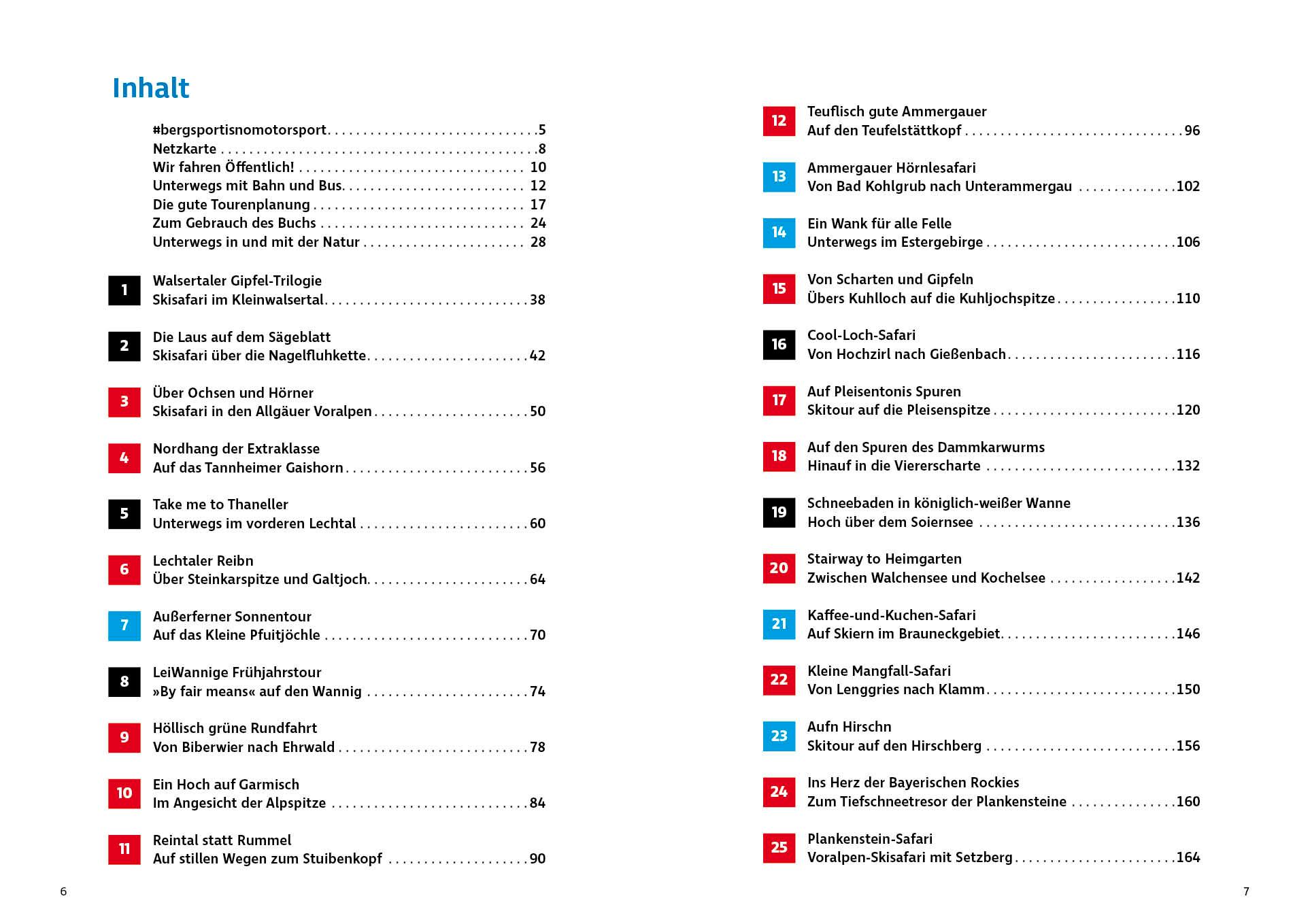 Beispielinhalt (Bild) Natürlich mit Öffis! Die besten Skitouren, Reibn und Skisafaris ab München