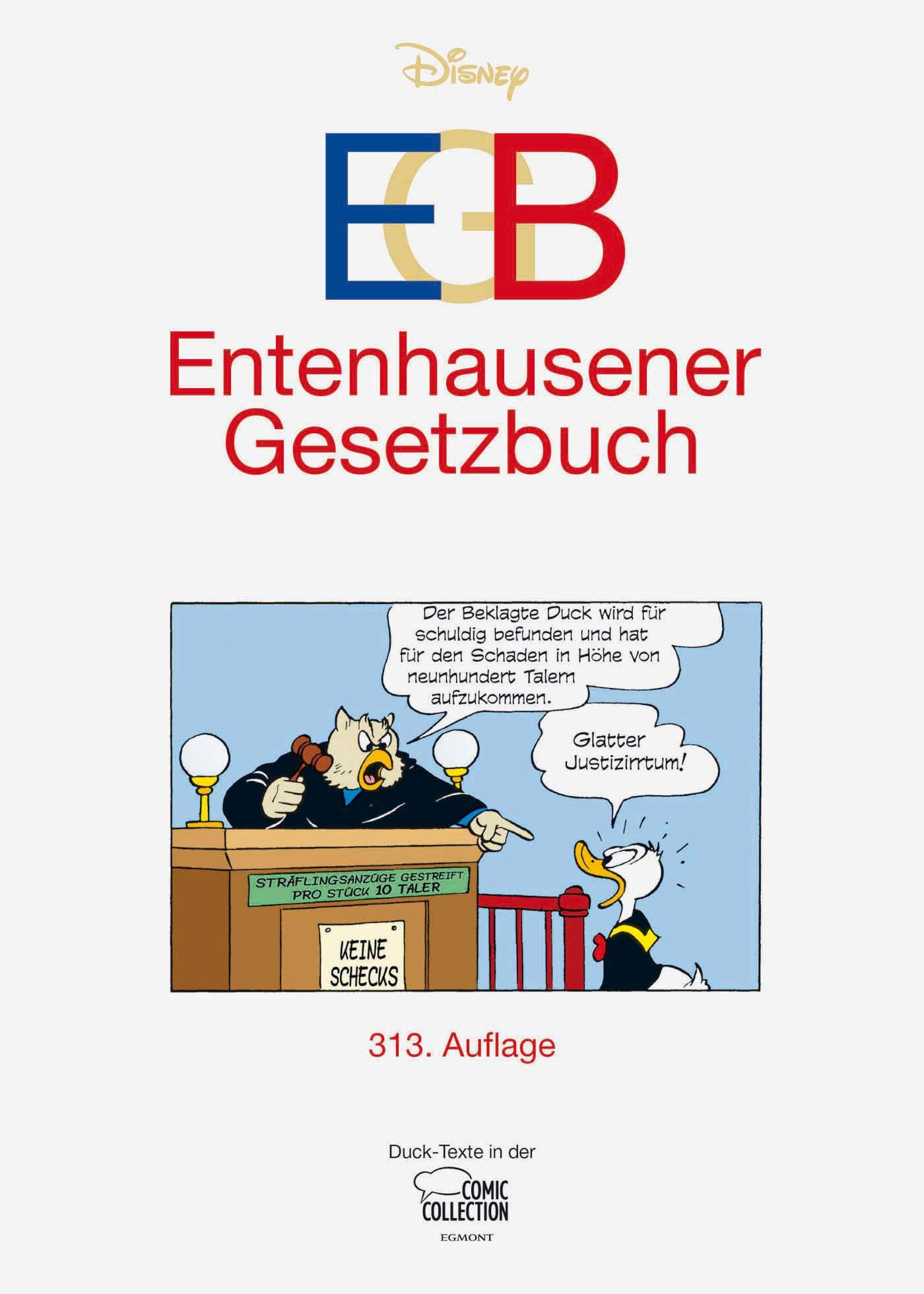 Vorderes Coverbild EGB - Entenhausener Gesetzbuch