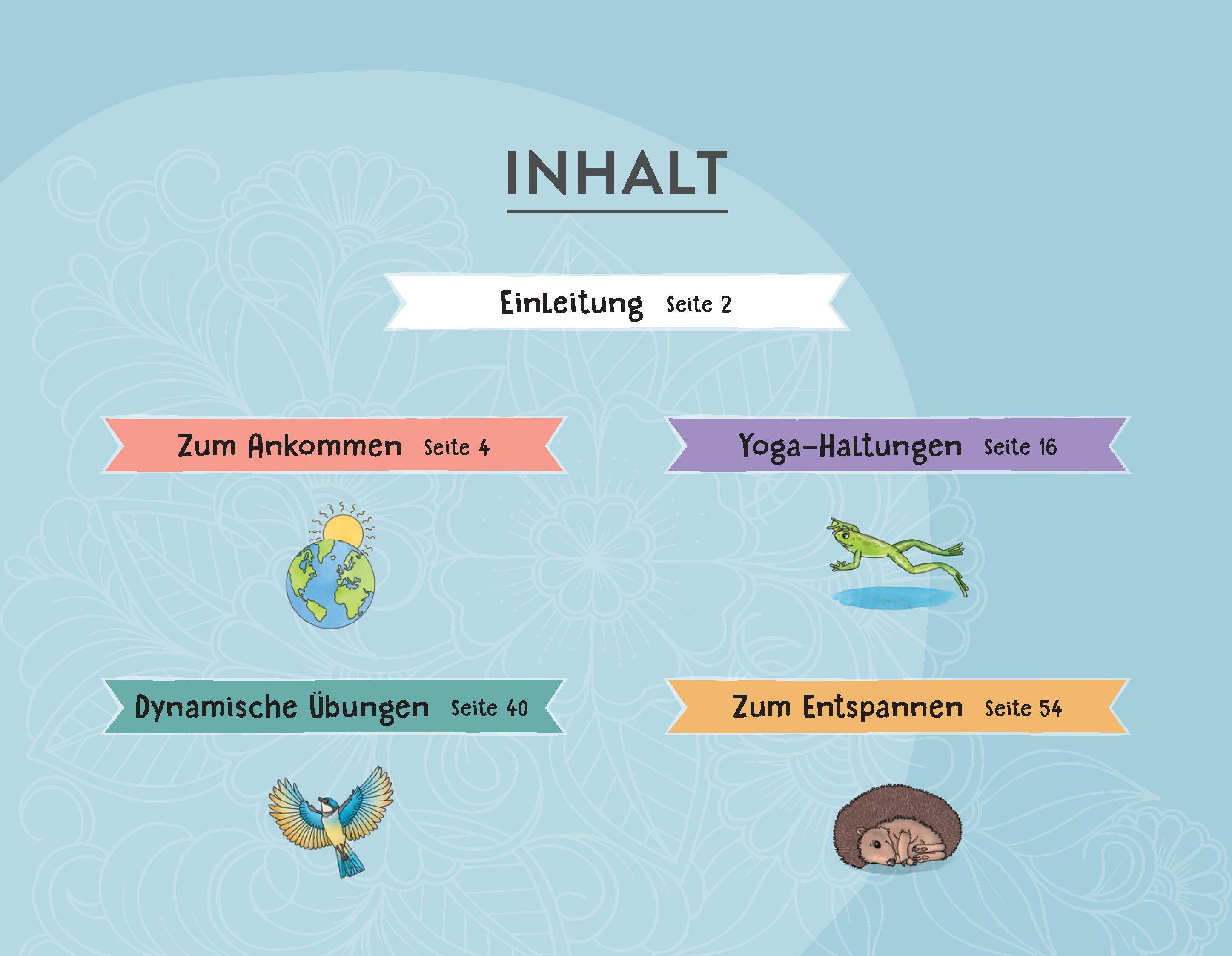 Beispielinhalt (Bild) Yoga für Kinder - 30 einfache Übungen für Kinder von 2 bis 6 Jahren