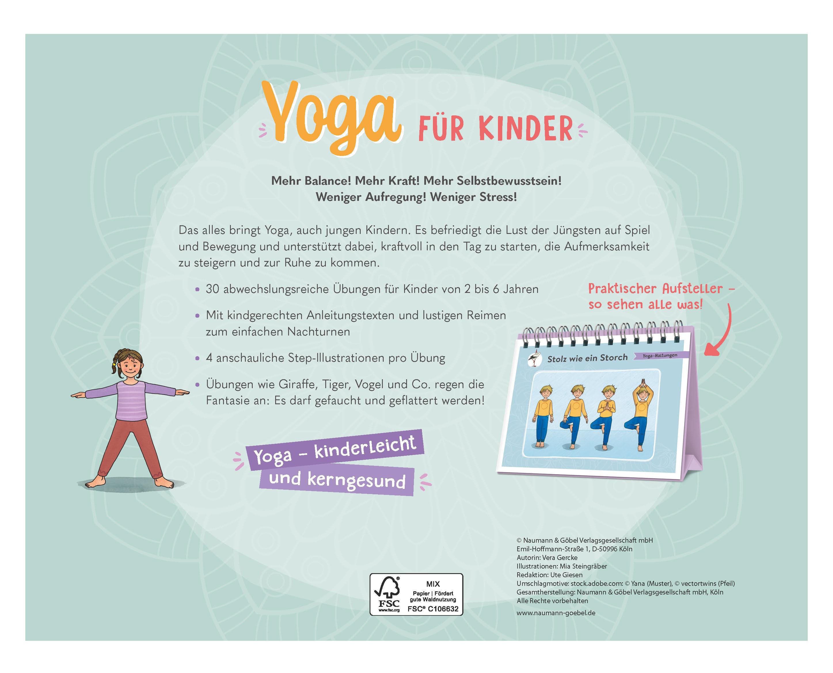 Rückseitencover Yoga für Kinder - 30 einfache Übungen für Kinder von 2 bis 6 Jahren