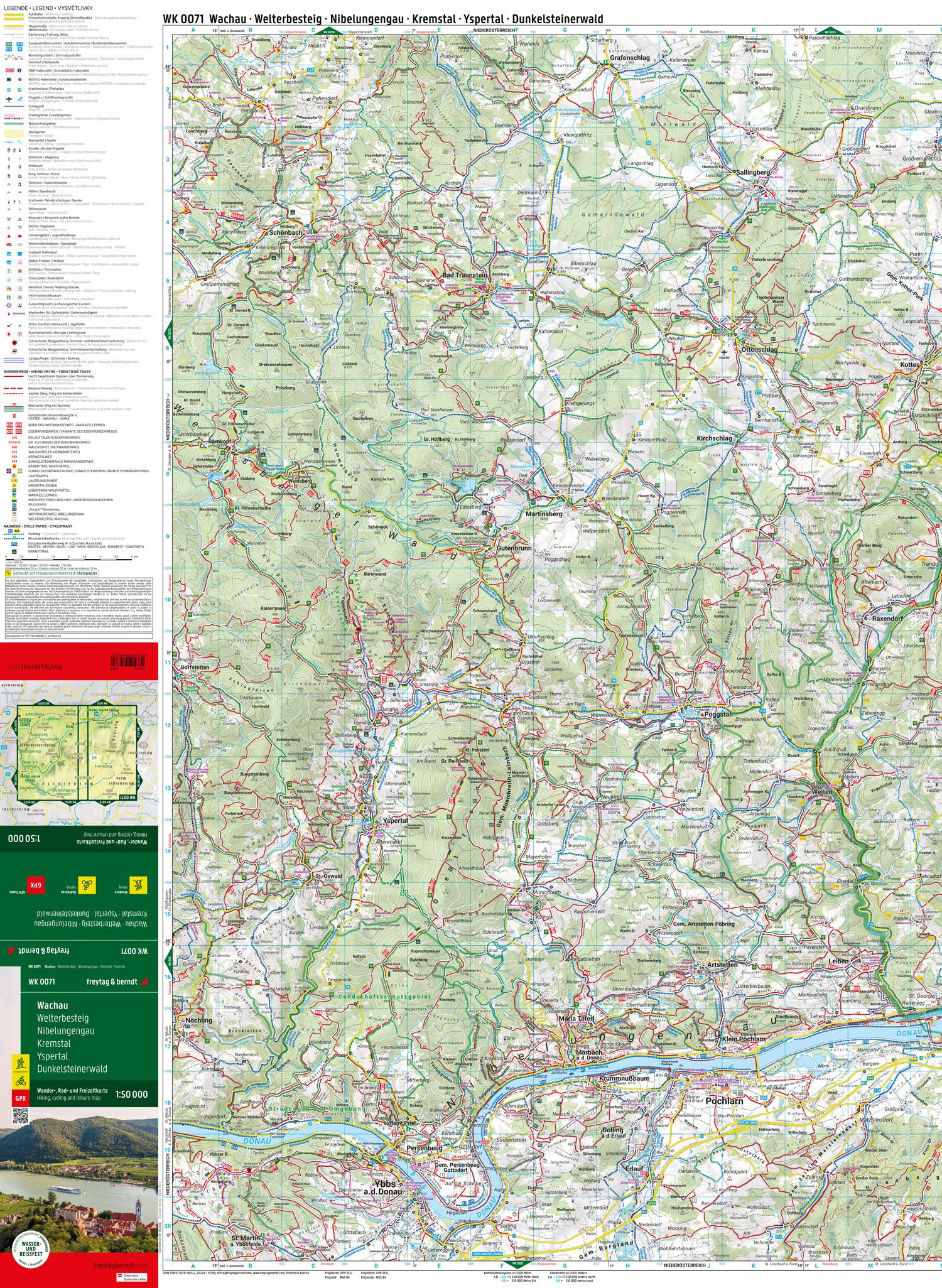 Beispielinhalt (Bild) Wachau, Wander-, Rad- und Freizeitkarte 1:50.000, freytag & berndt, WK 0071