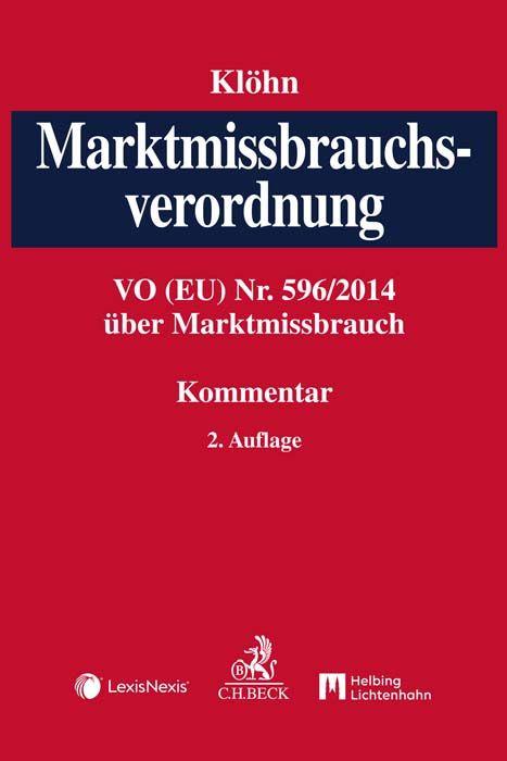 Vorderes Coverbild Marktmissbrauchsverordnung. MAR