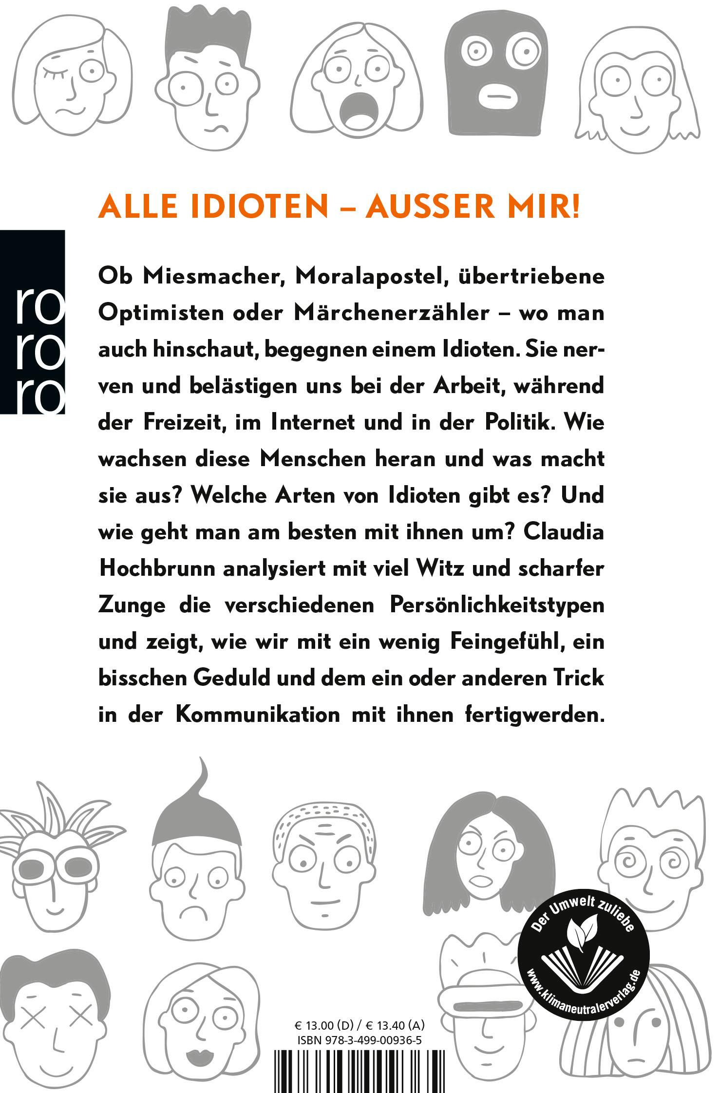 Rückseitencover Ein Idiot kommt selten allein