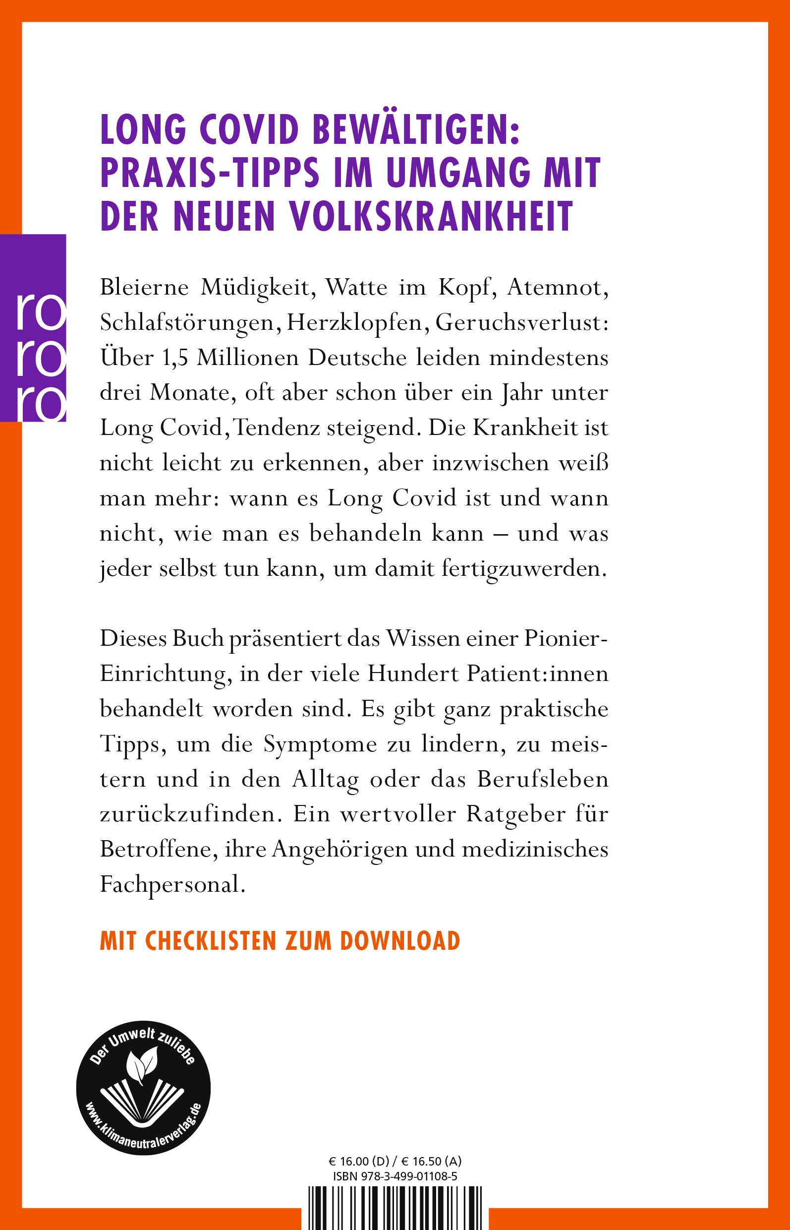 Rückseitencover Das Long Covid Selbsthilfe-Buch