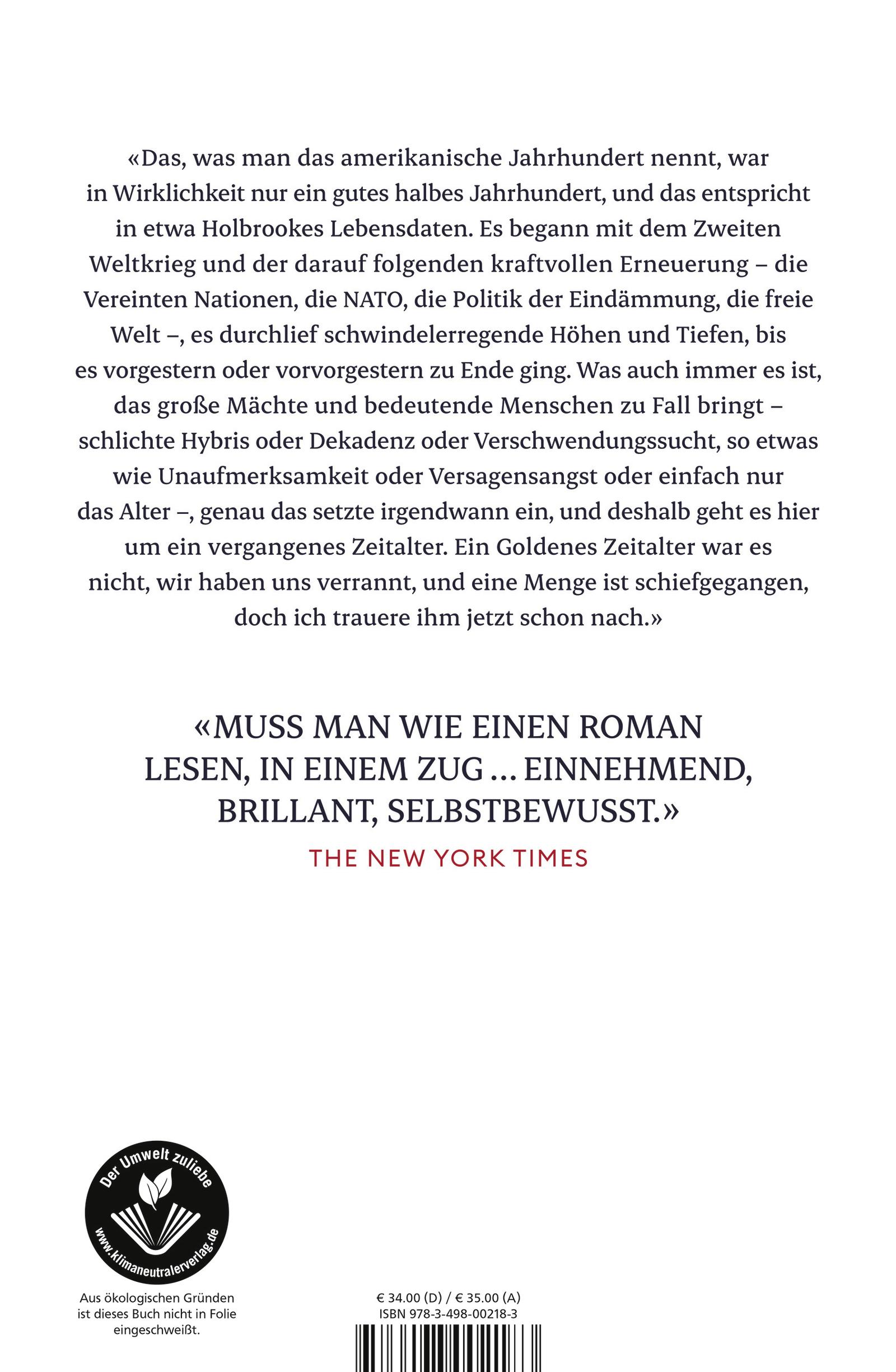 Rückseitencover Das Ende des amerikanischen Jahrhunderts