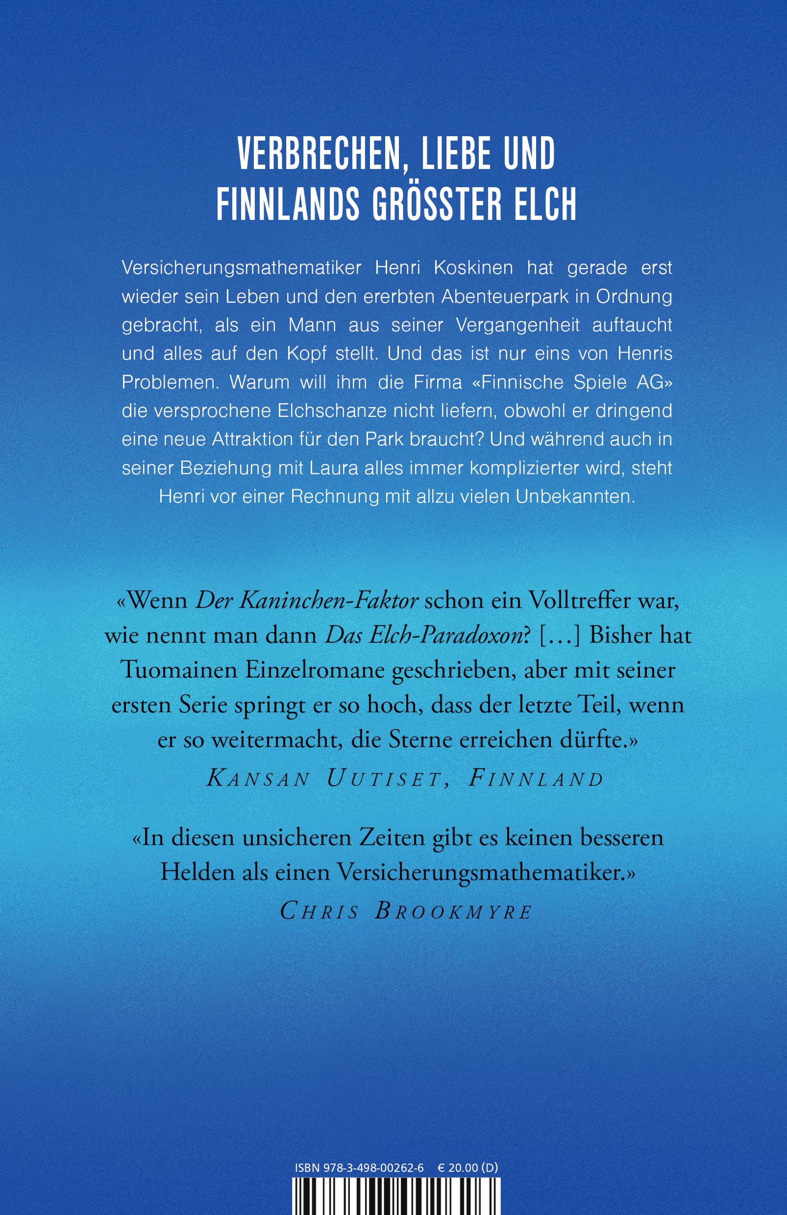 Rückseitencover Das Elch-Paradoxon