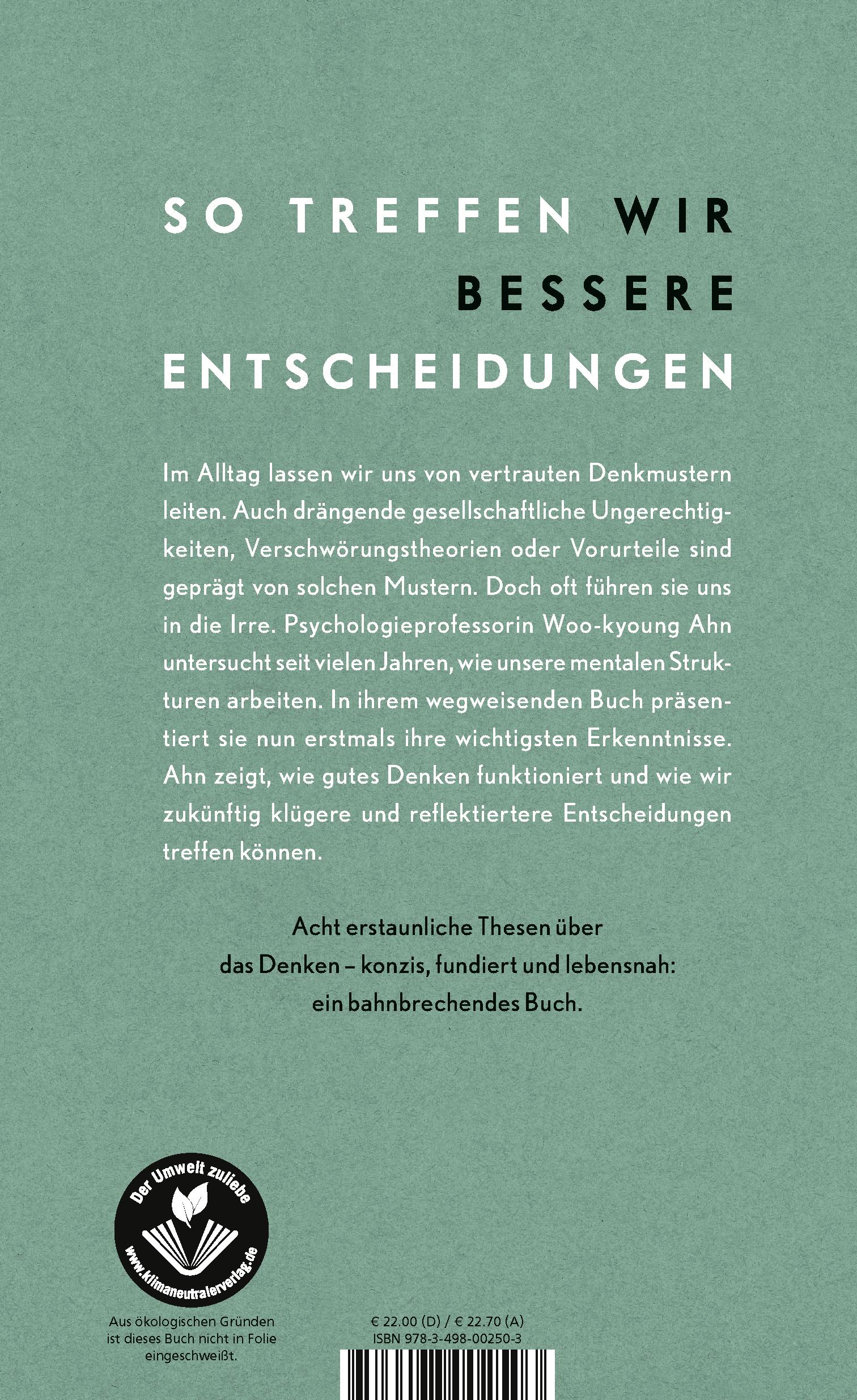 Rückseitencover Klar denken