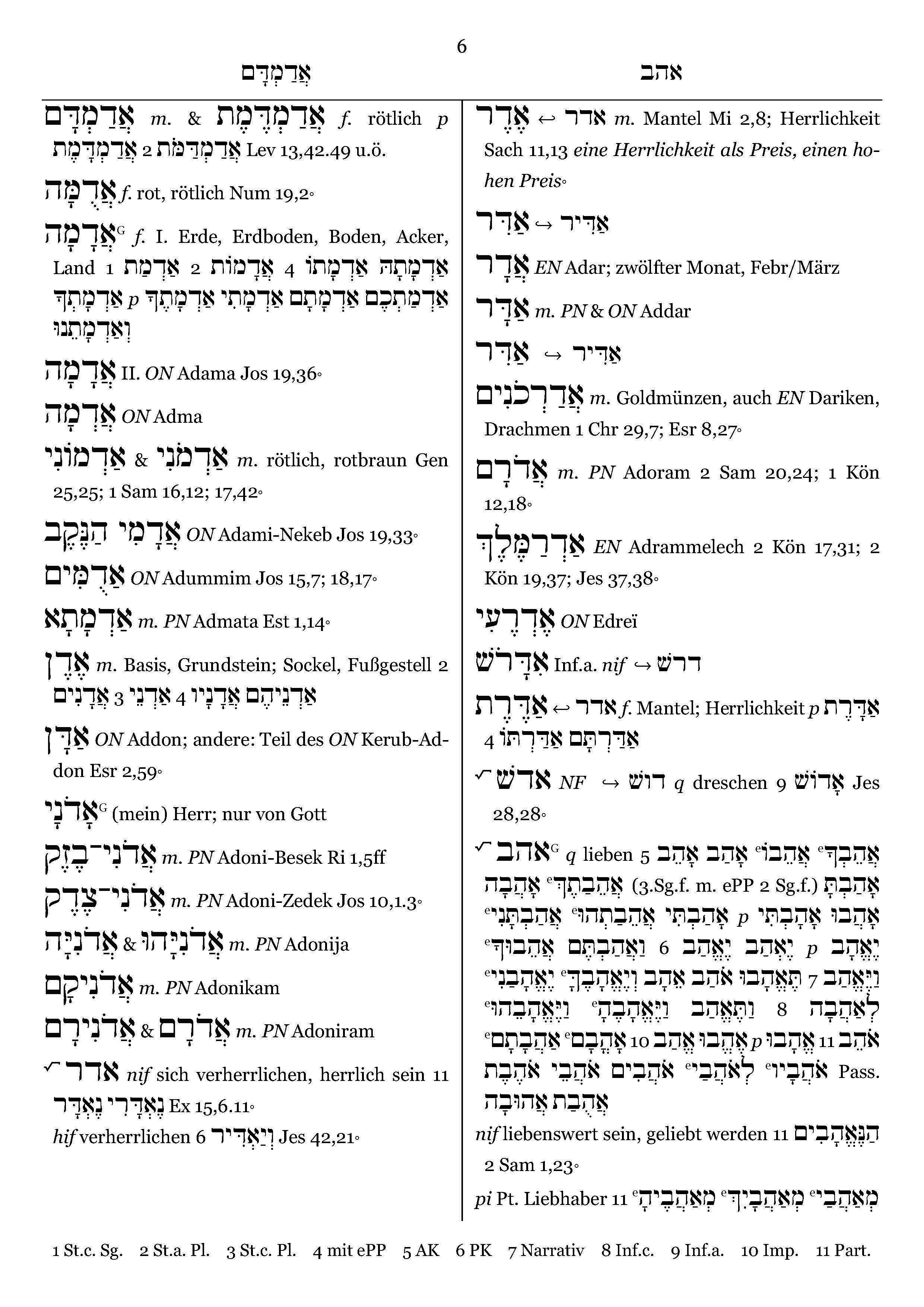 Beispielinhalt (Bild) PONS Kompaktwörterbuch Althebräisch