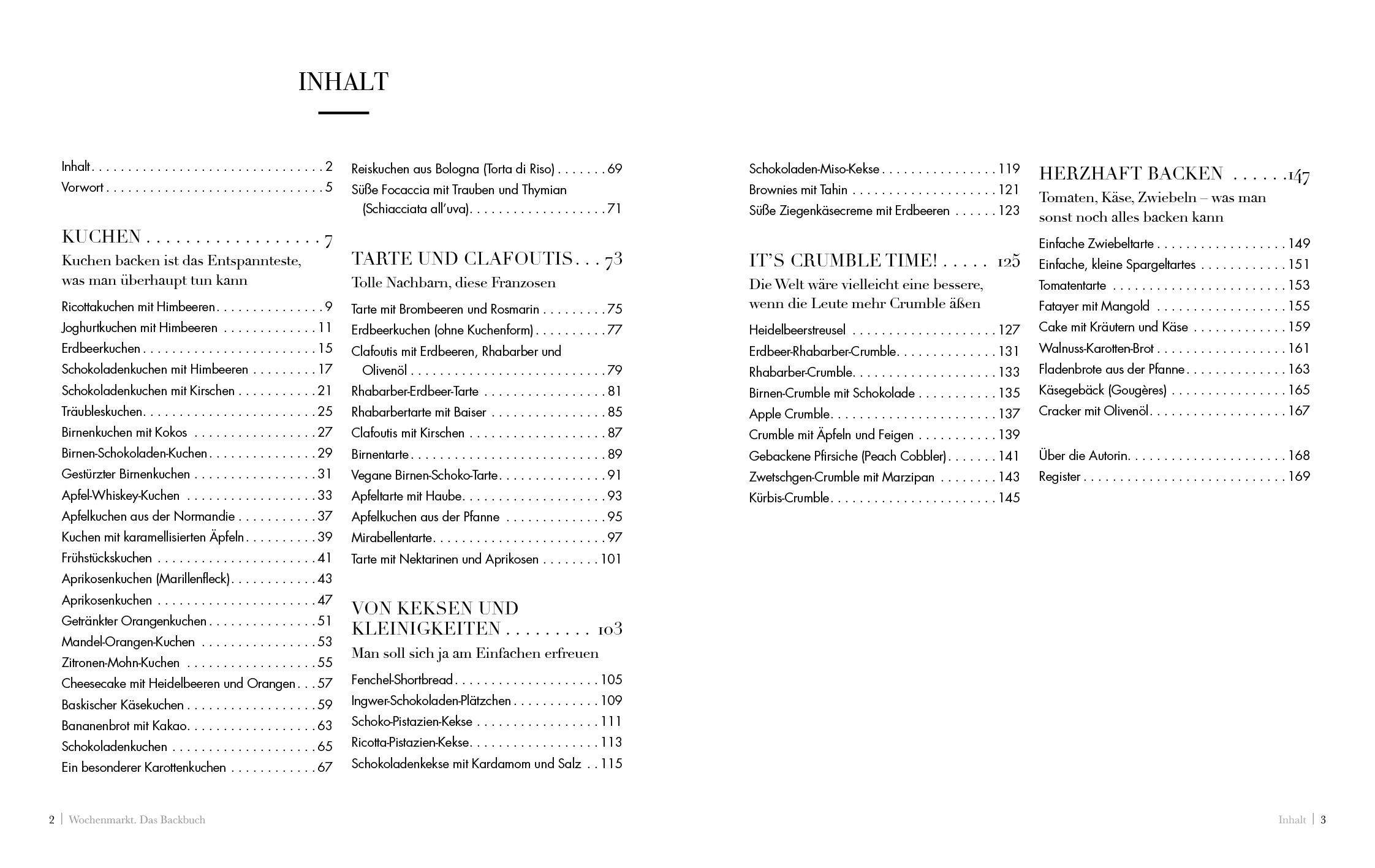 Beispielinhalt (Bild) Wochenmarkt. Das Backbuch