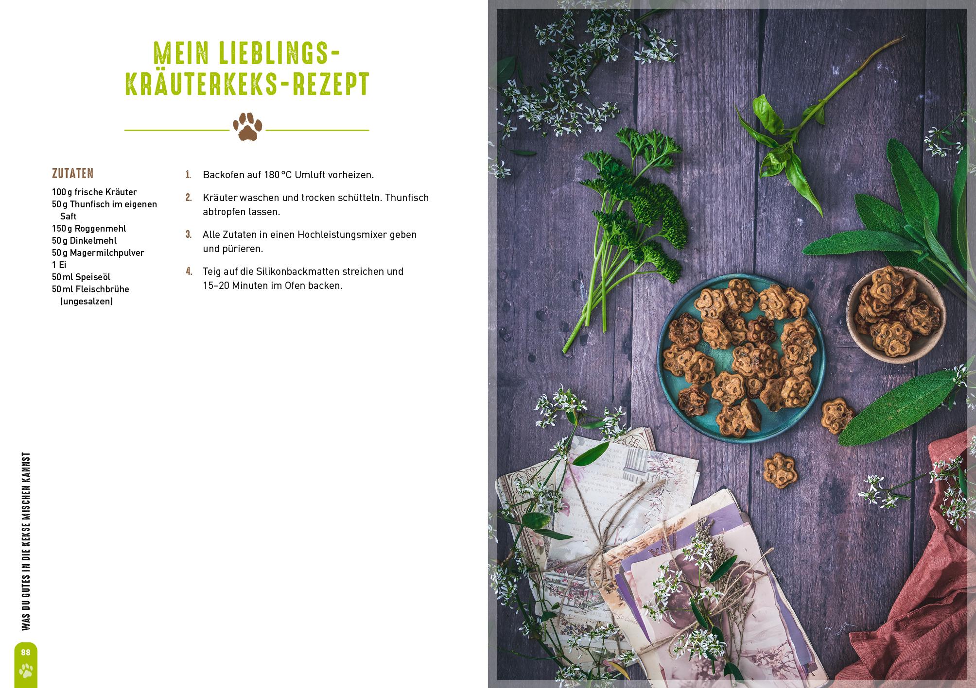 Beispielinhalt (Bild) Hundekekse von der Backmatte