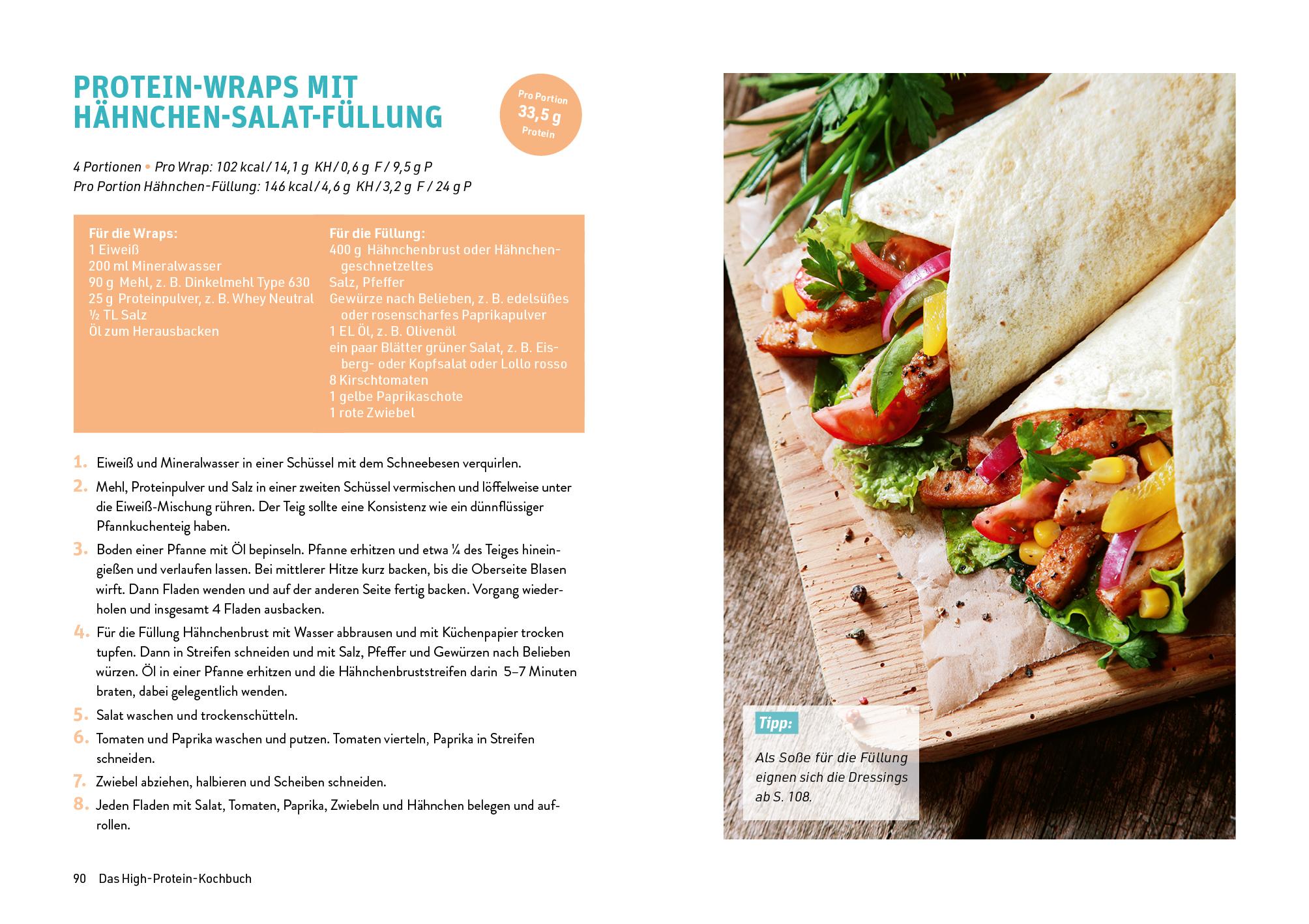 Beispielinhalt (Bild) Das High-Protein-Kochbuch