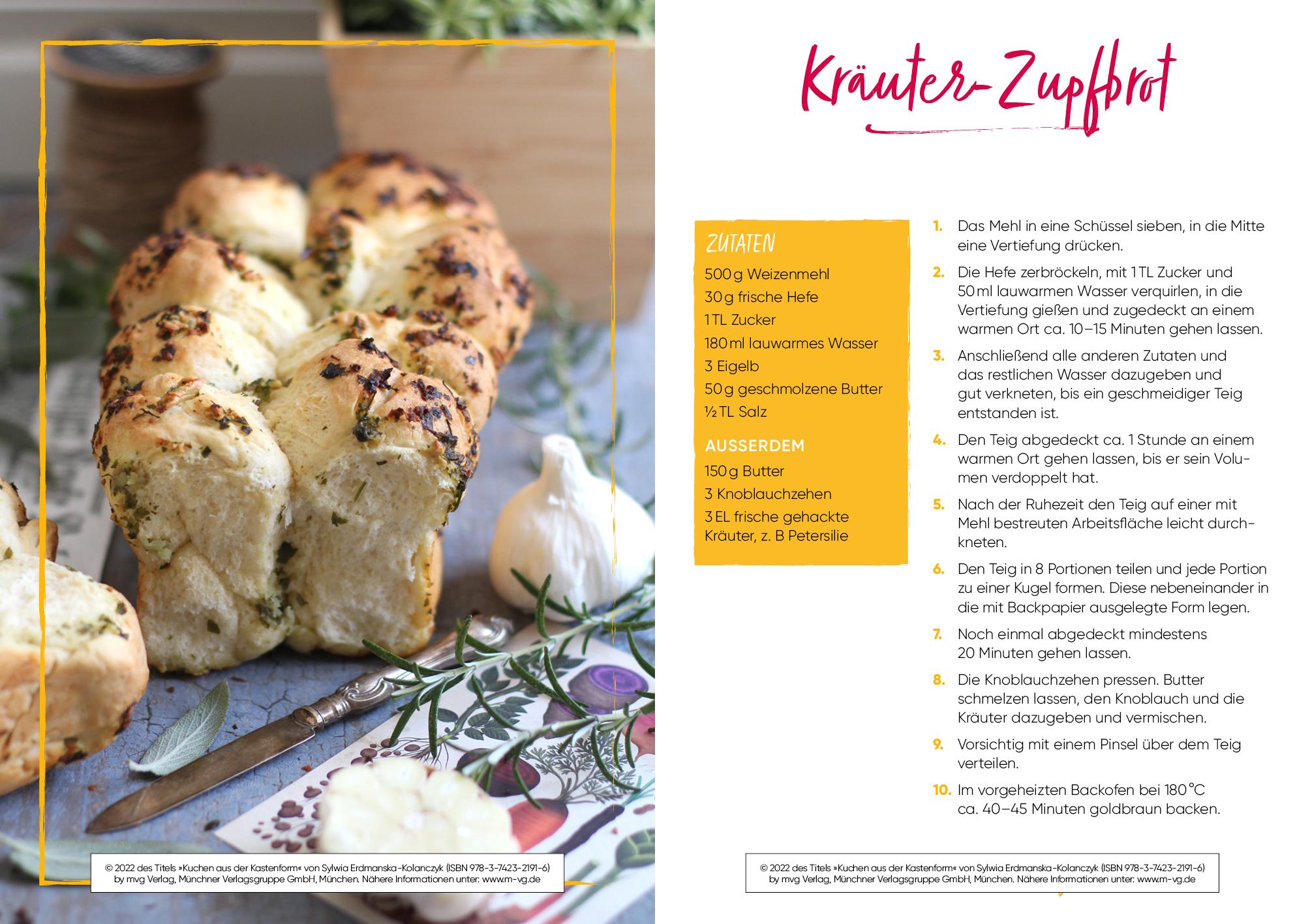 Beispielinhalt (Bild) Kuchen aus der Kastenform