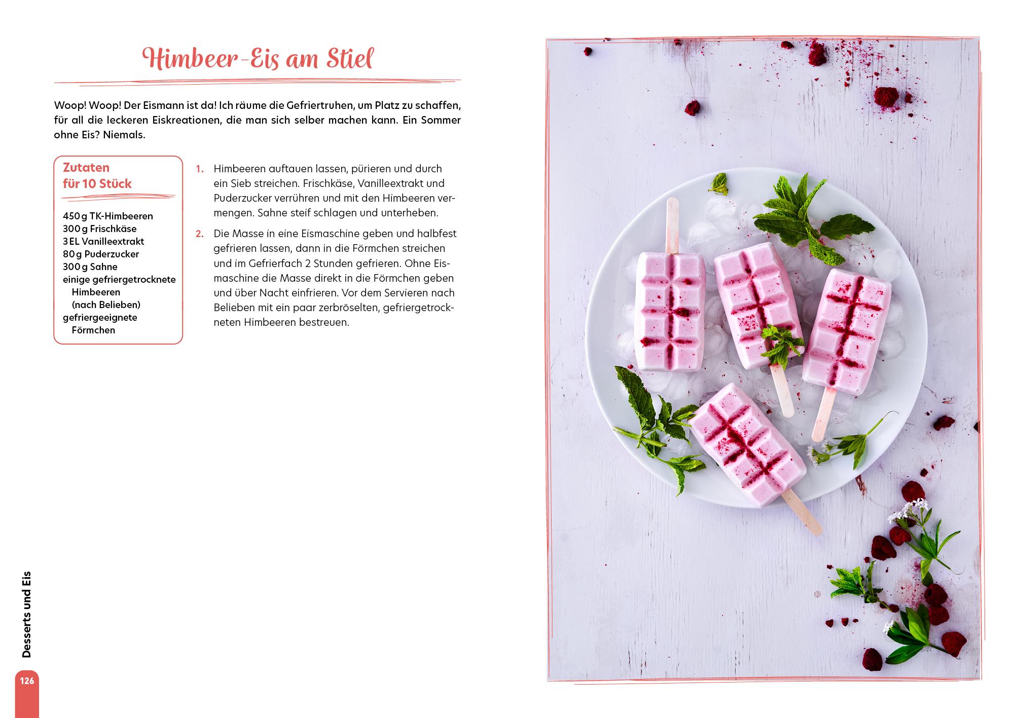 Beispielinhalt (Bild) Party-Kochbuch für Teenies