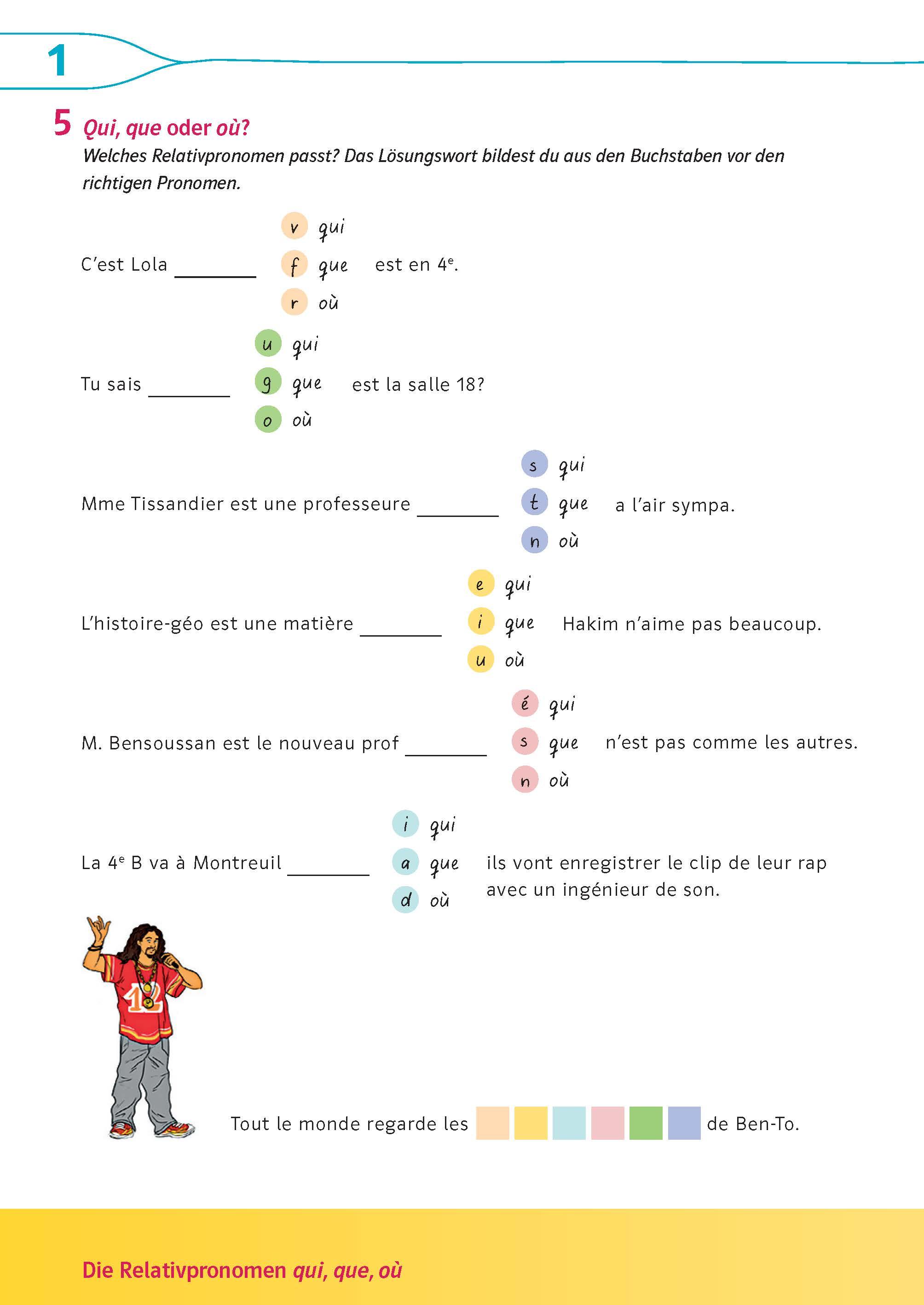 Beispielinhalt (Bild) Découvertes 2 (ab 2020) - Übungsblock 2. Lernjahr