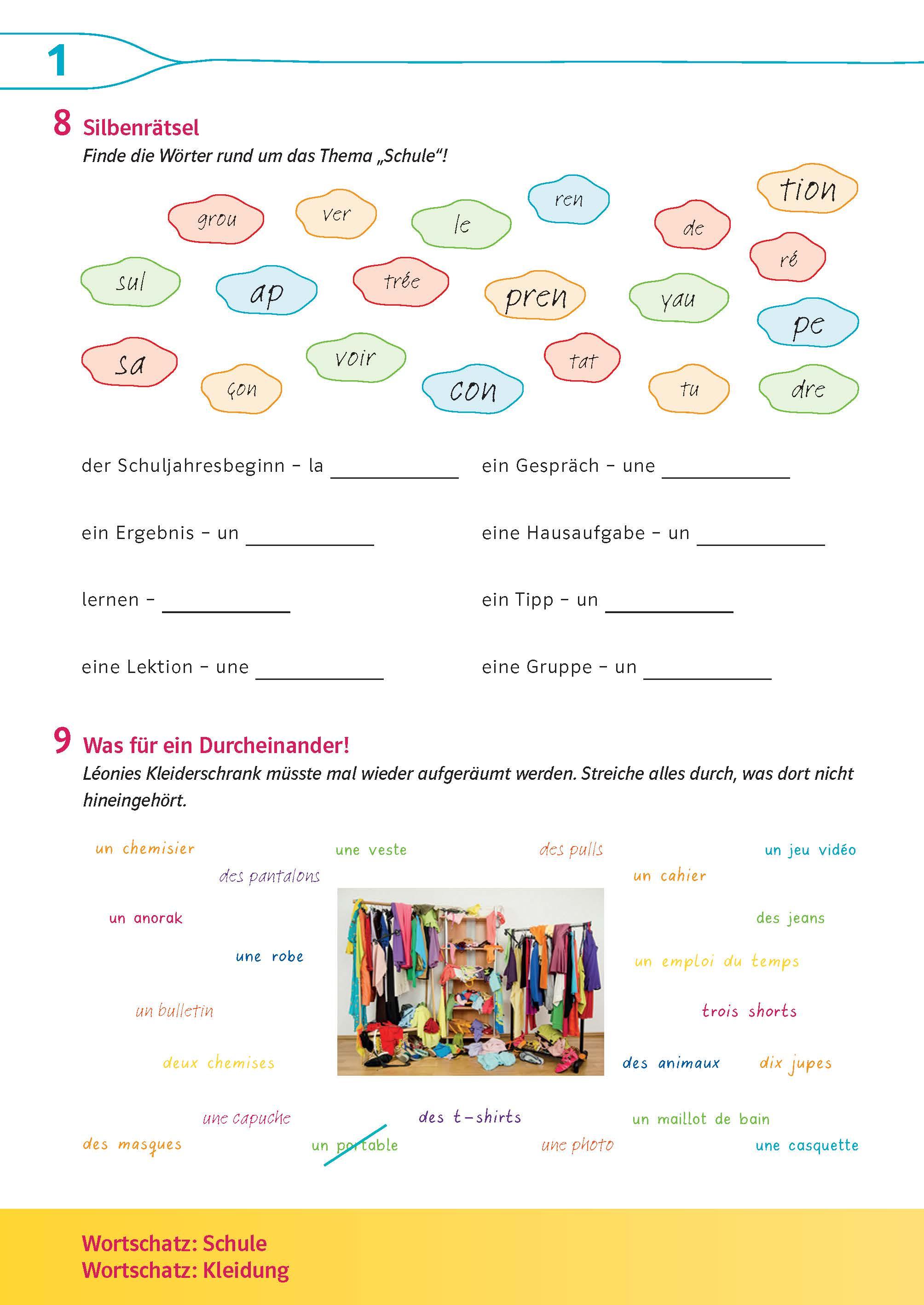 Beispielinhalt (Bild) Découvertes 2 (ab 2020) - Übungsblock 2. Lernjahr