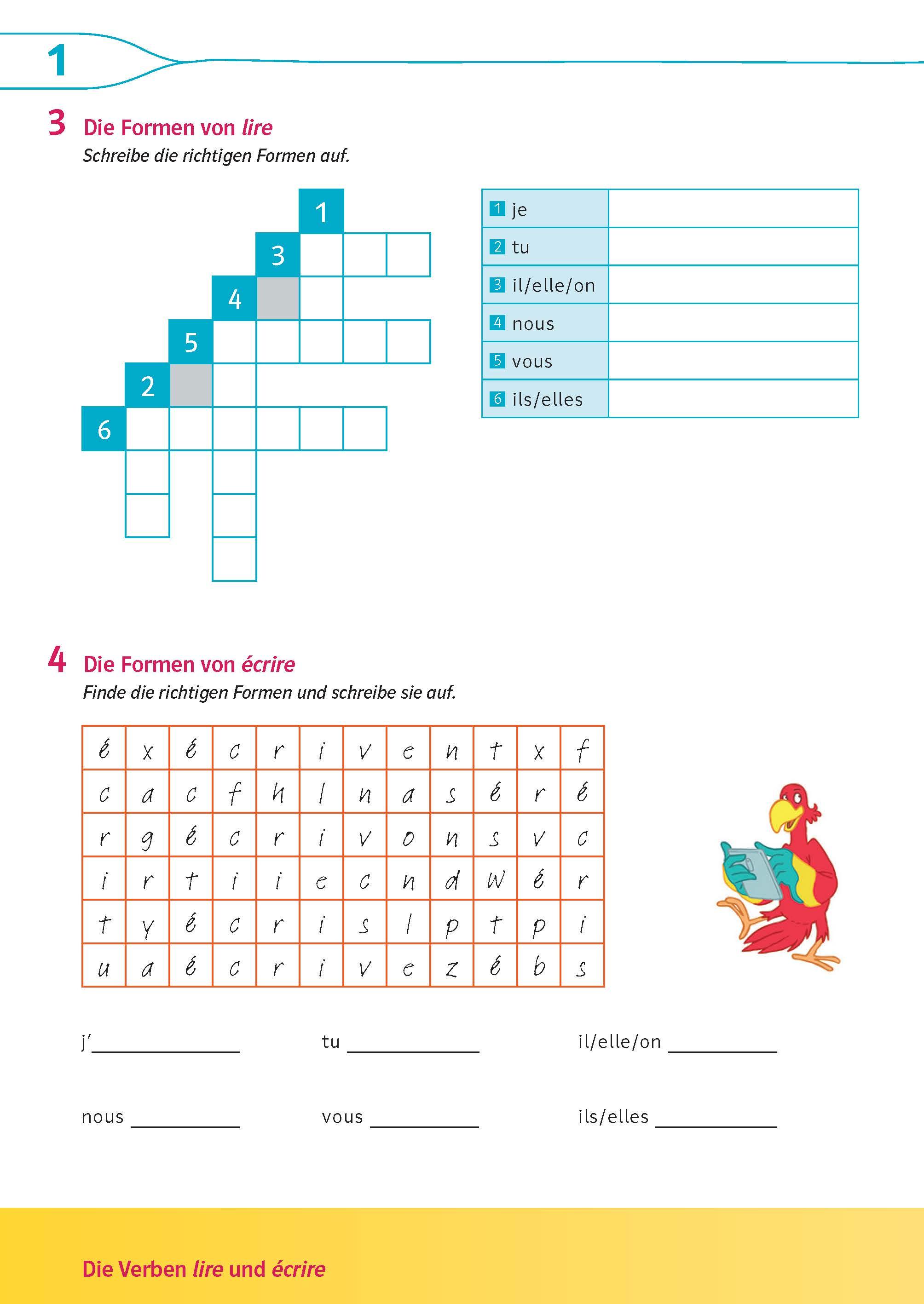 Beispielinhalt (Bild) Découvertes 2 (ab 2020) - Übungsblock 2. Lernjahr