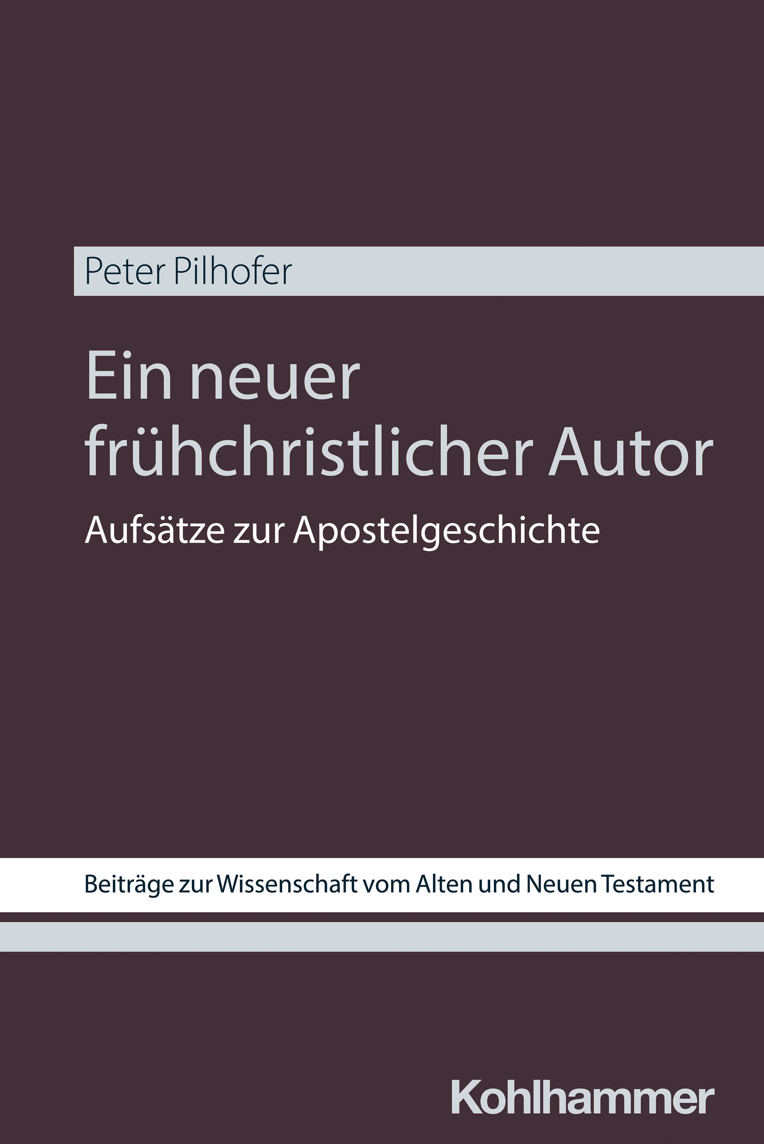 Vorderes Coverbild Ein neuer frühchristlicher Autor