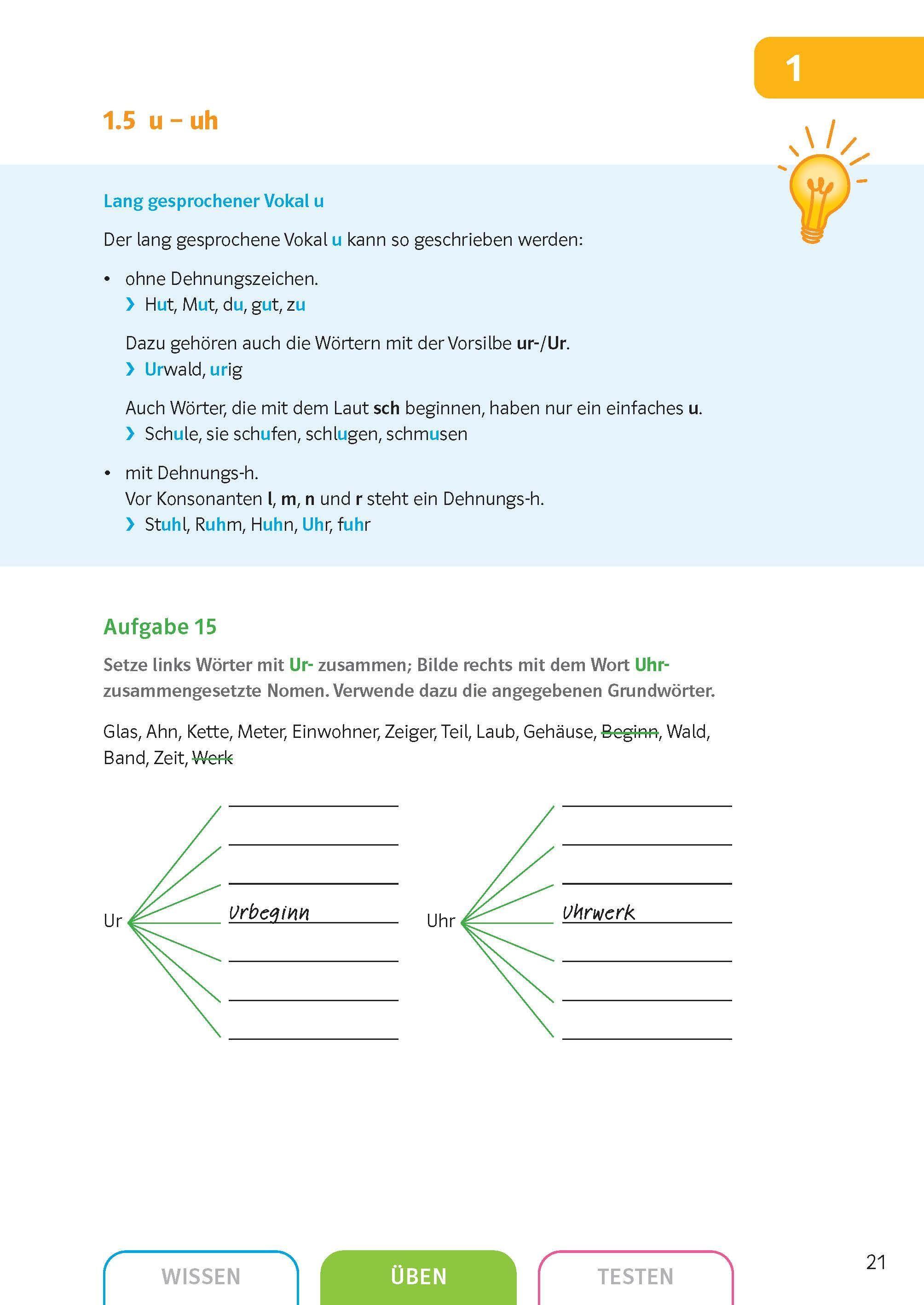 Beispielinhalt (Bild) Klett Sicher in Deutsch Rechtschreibung 7./8. Klasse