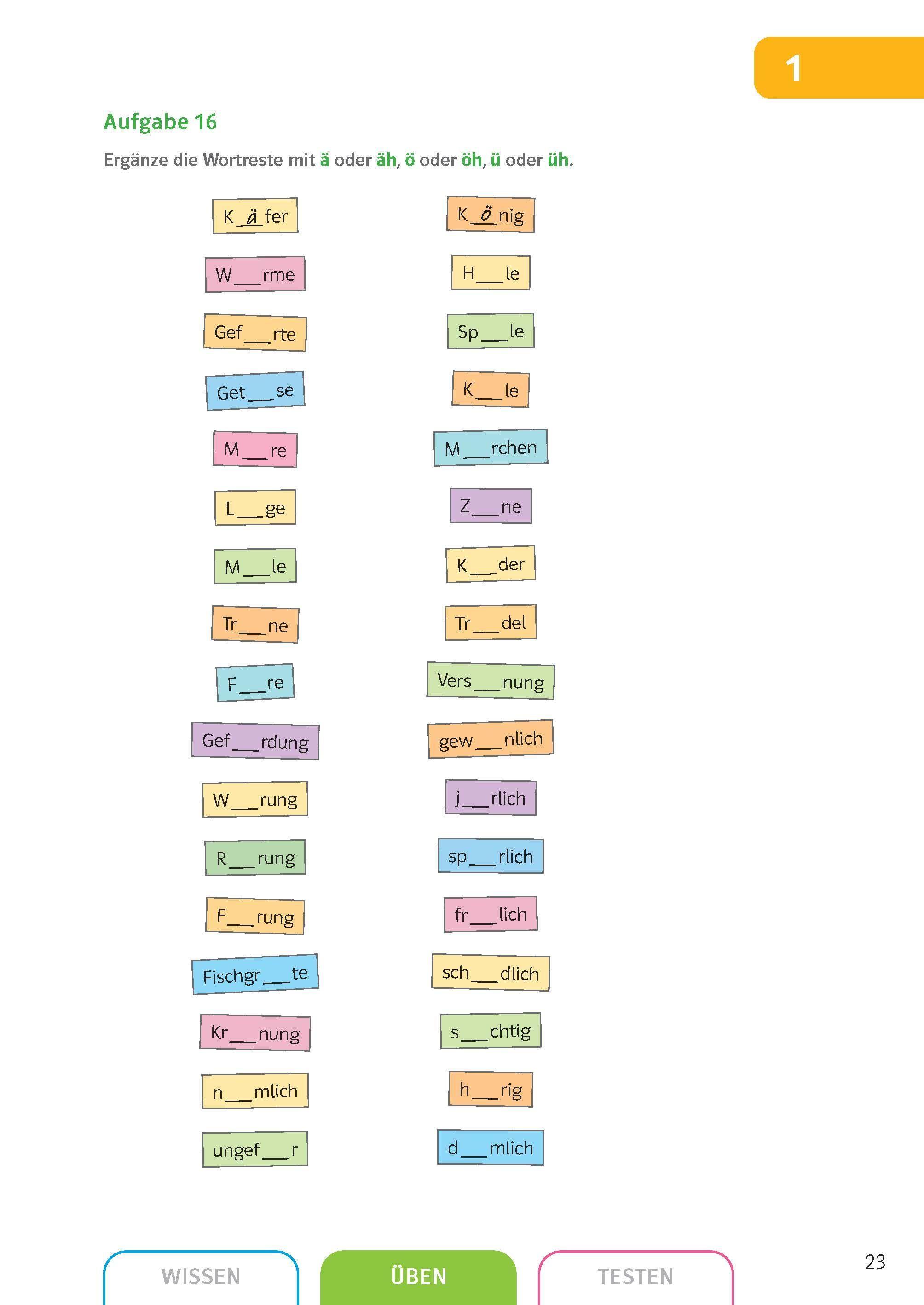 Beispielinhalt (Bild) Klett Sicher in Deutsch Rechtschreibung 7./8. Klasse