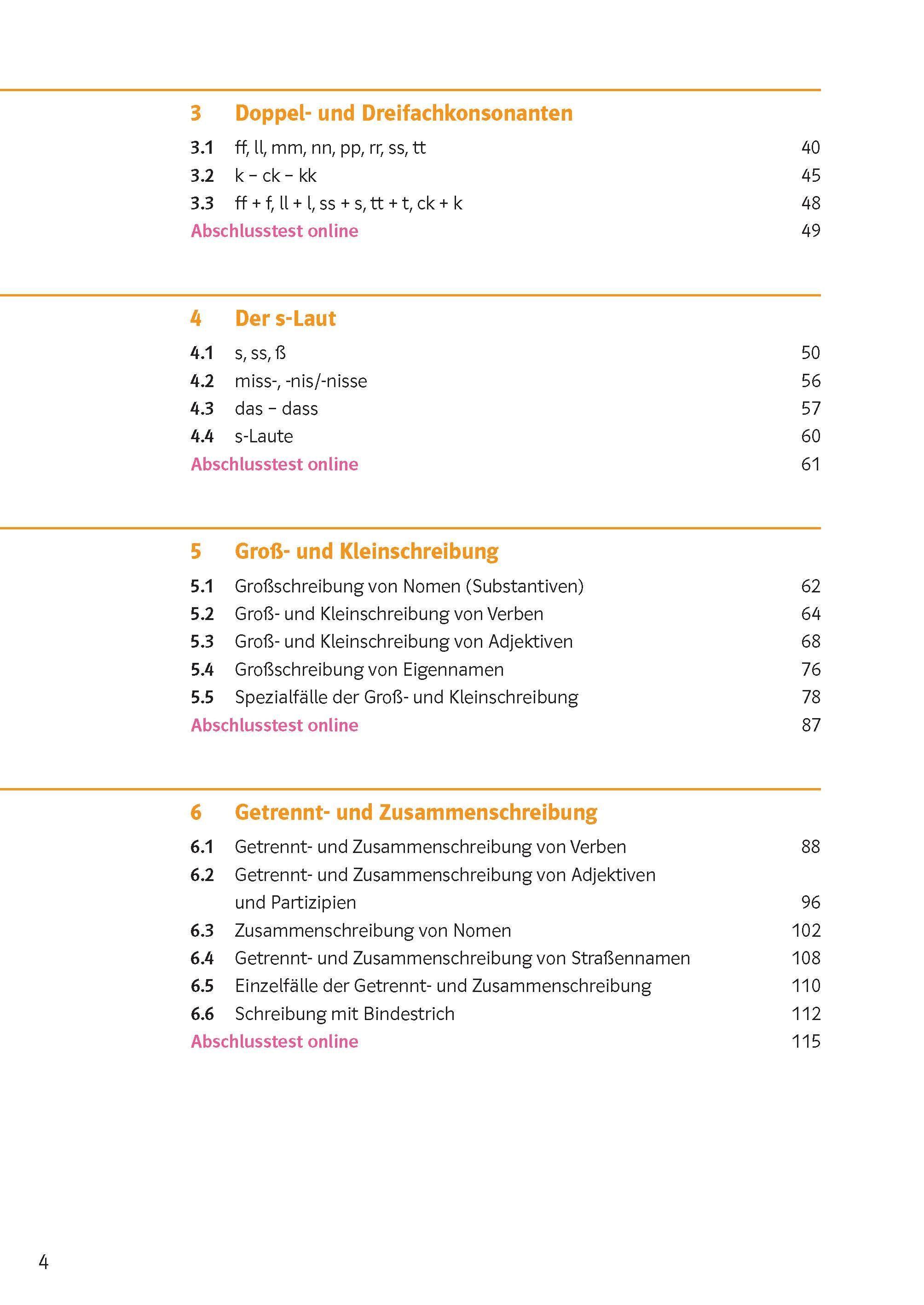 Beispielinhalt (Bild) Klett Sicher in Deutsch Rechtschreibung 7./8. Klasse