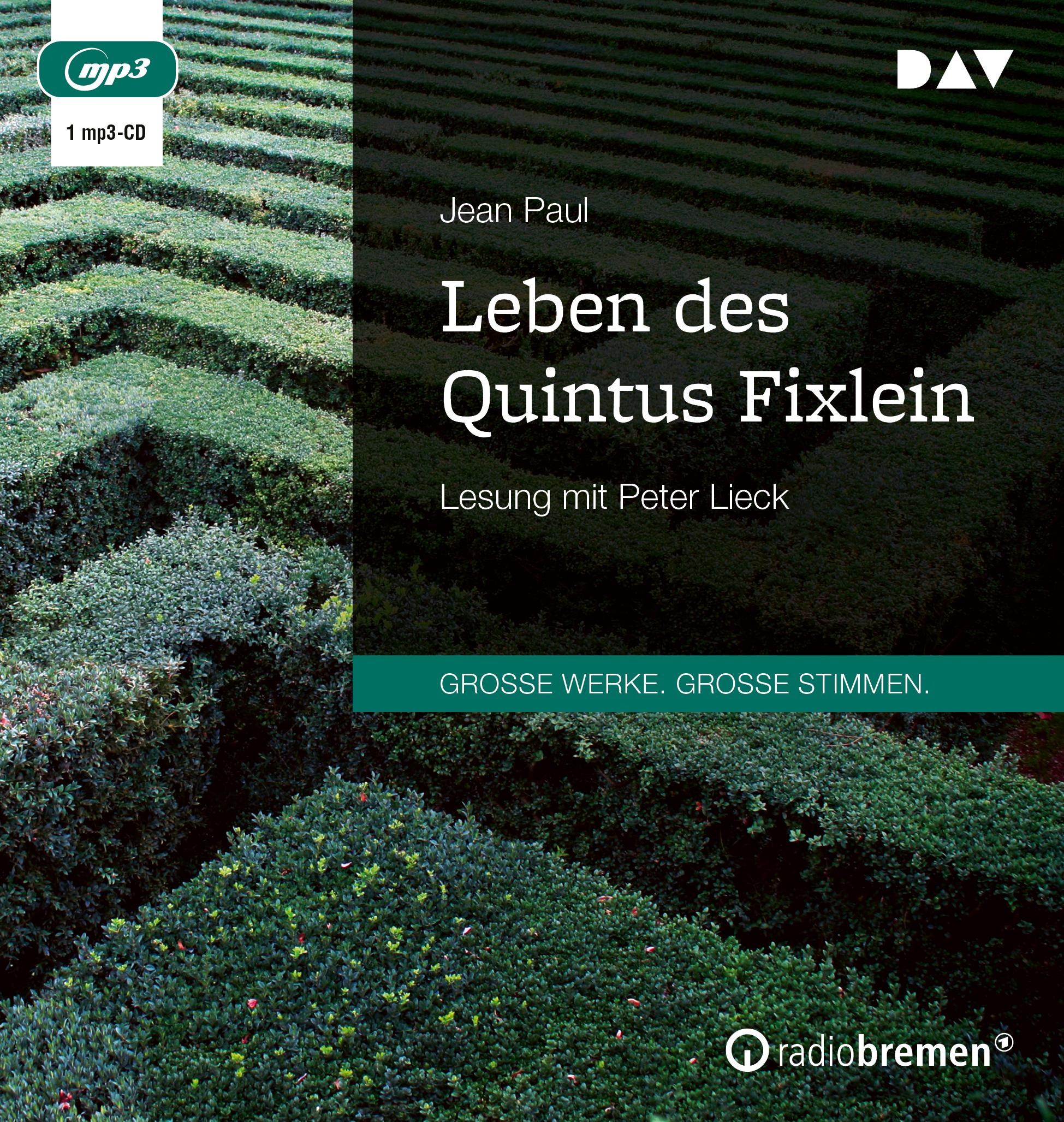 Vorderes Coverbild Leben des Quintus Fixlein