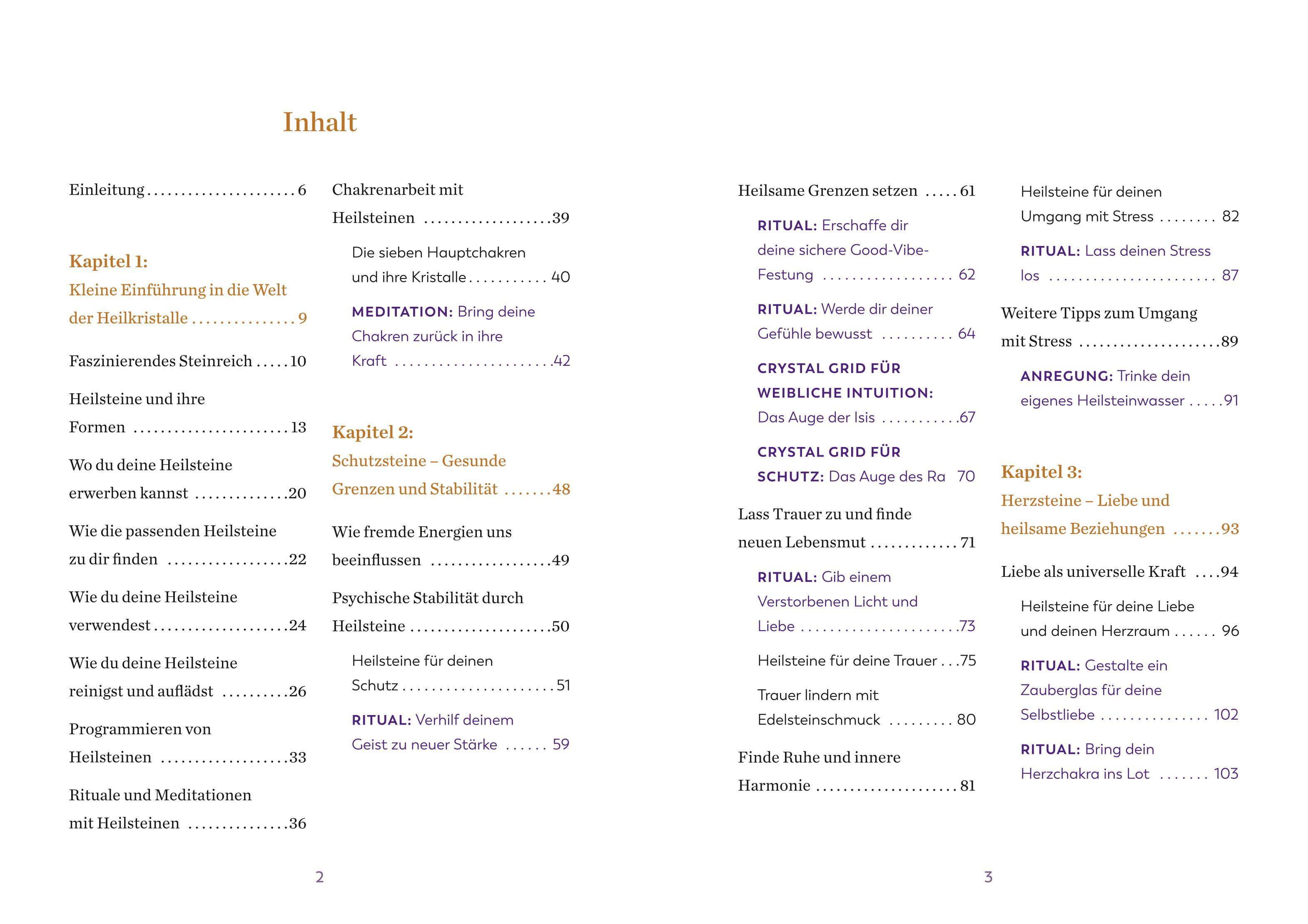 Beispielinhalt (Bild) Die Magie der Heilkristalle