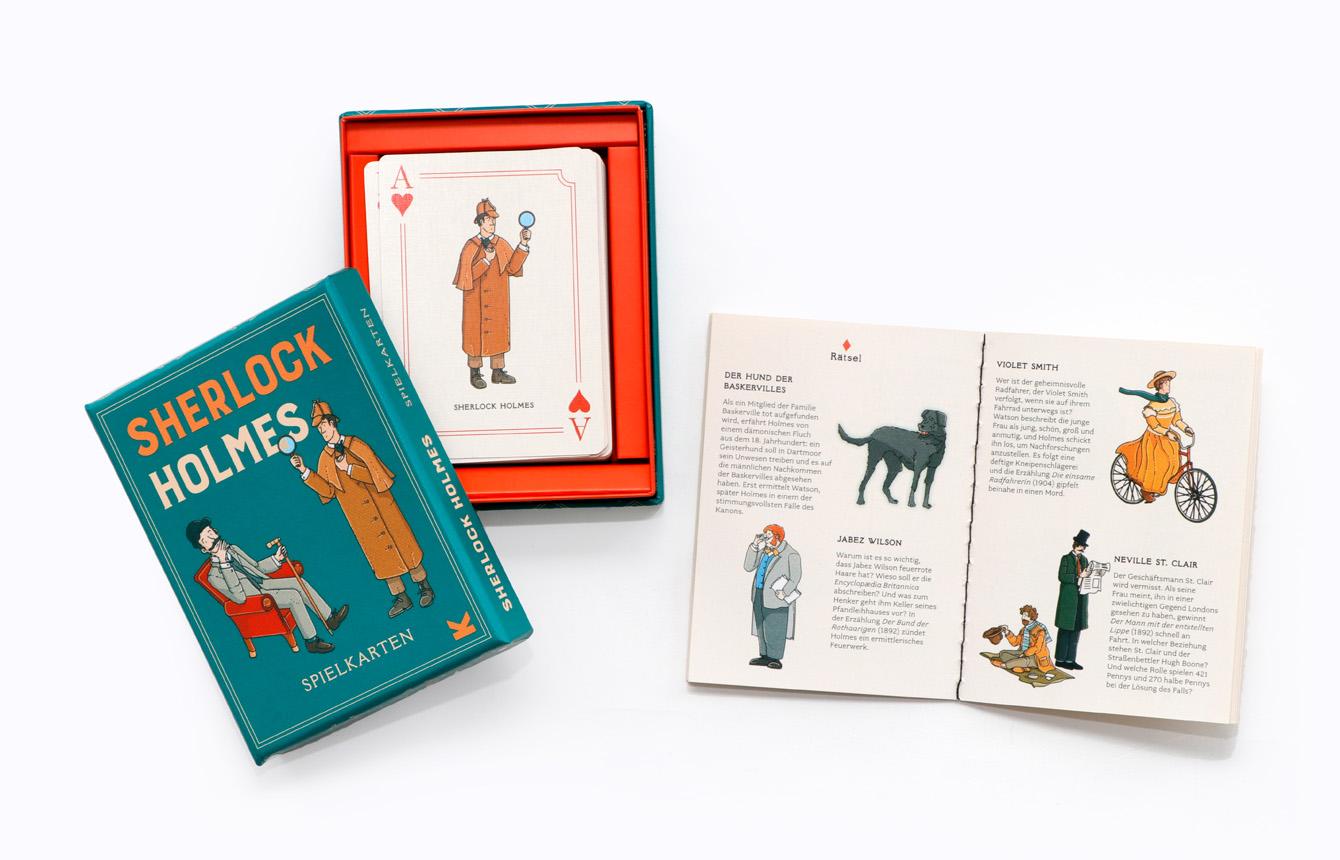 Beispielinhalt (Bild) Sherlock Holmes Spielkarten